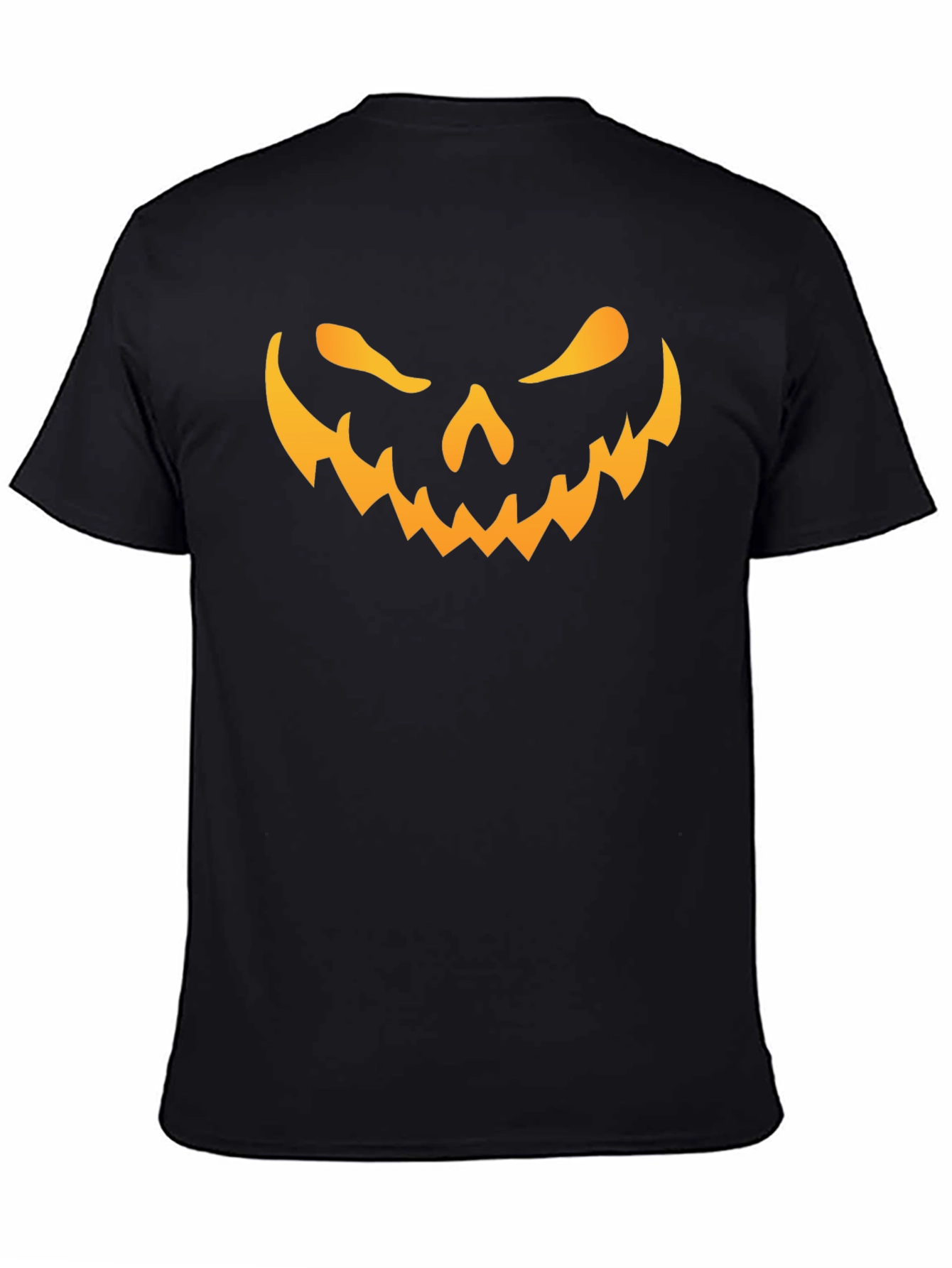 Spooky Jack-O-Lantern Face Black T-Shirt