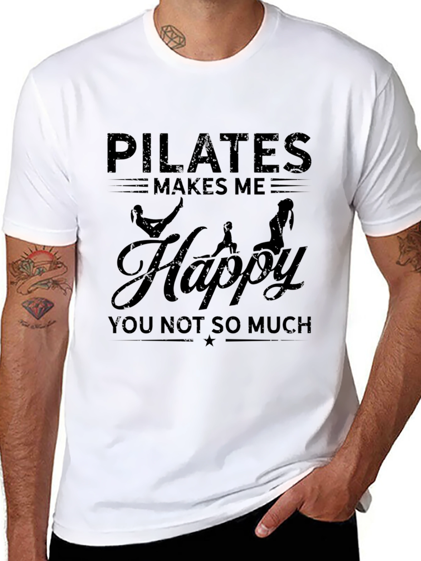 Pilates Makes Me Happy Graphic Tee - Unisex