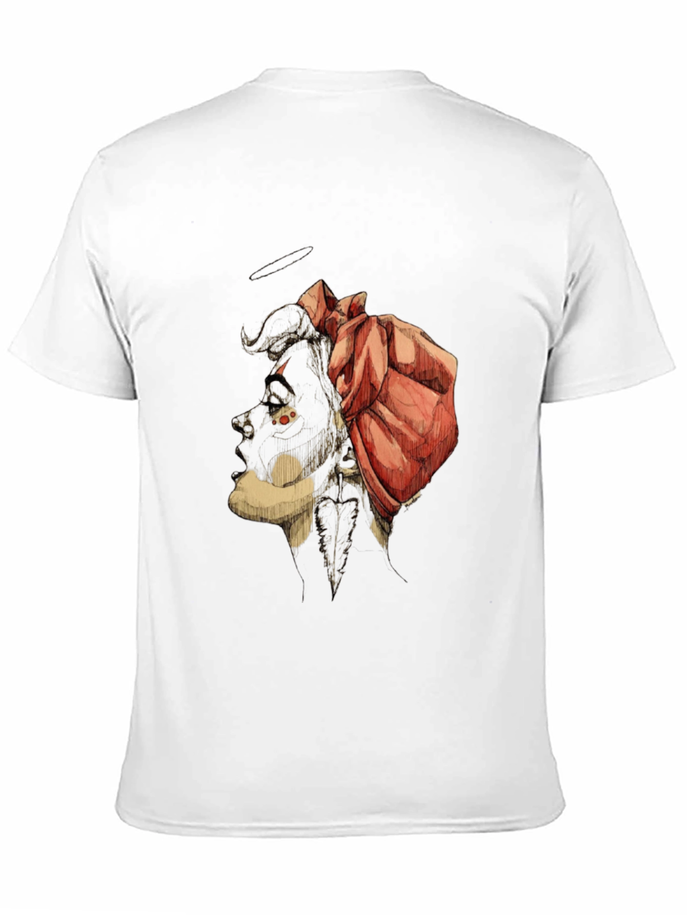 Unique Graphic Tee - Artistic Bull & Rose Design