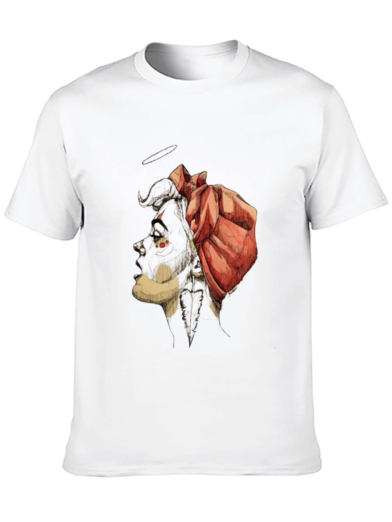 Unique Graphic Tee - Artistic Bull & Rose Design