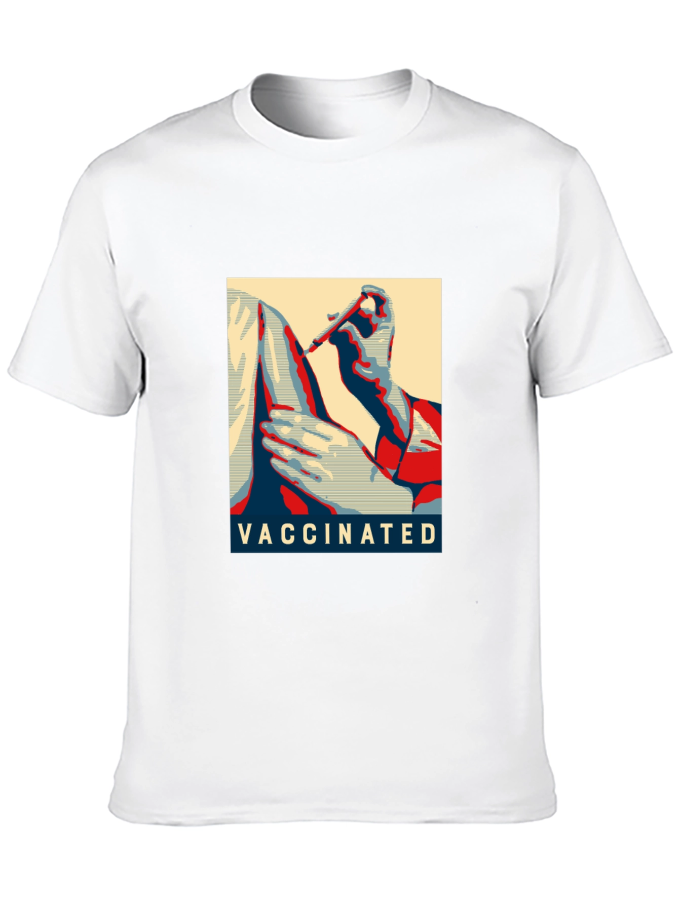 Vaccinated Graphic T-Shirt - Black Cotton Blend