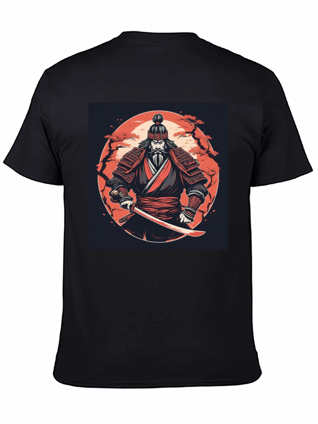 Samurai Warrior Graphic Tee - Black