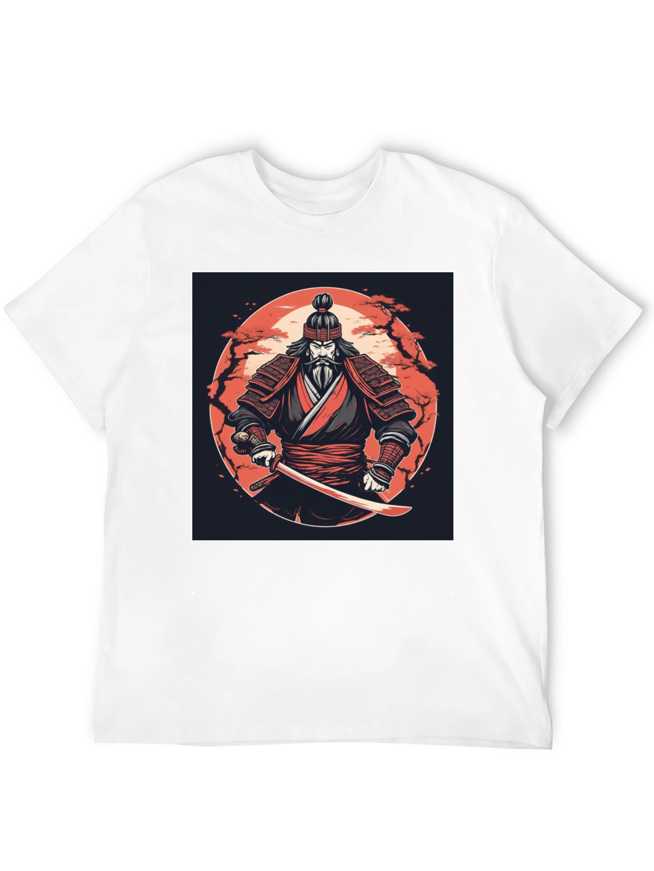 Samurai Warrior Graphic Tee - Black