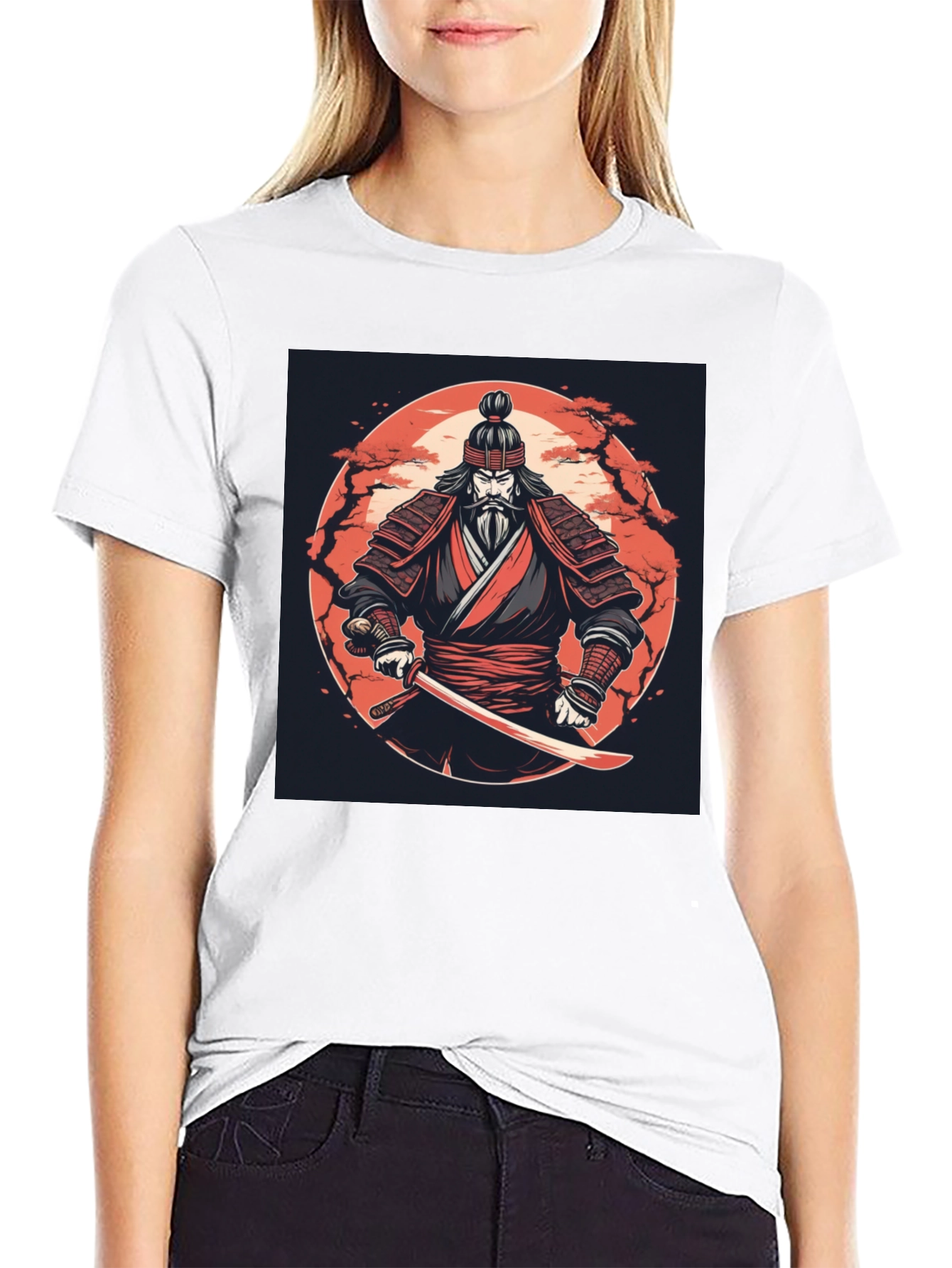 Samurai Warrior Graphic Tee - Black