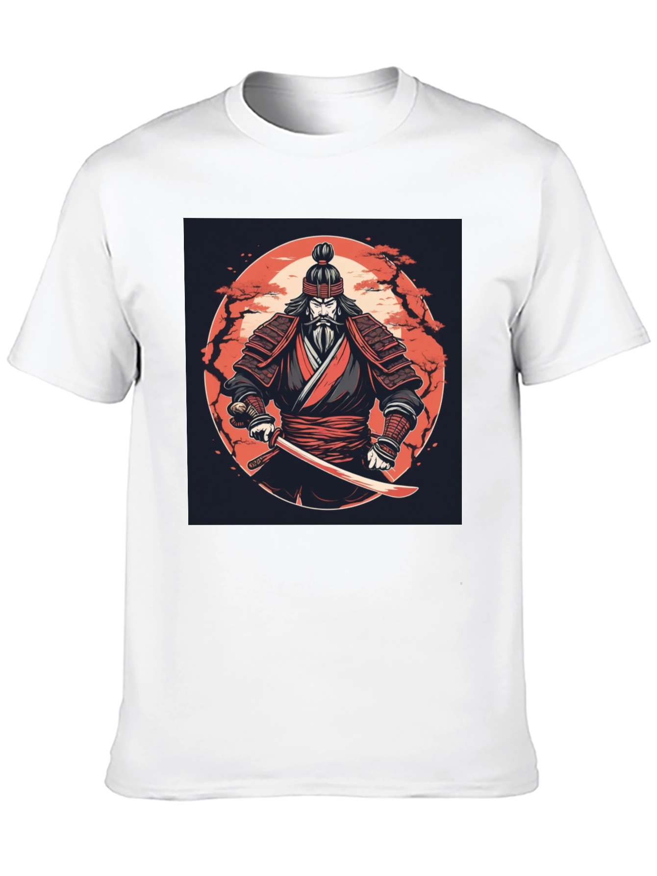 Samurai Warrior Graphic Tee - Black