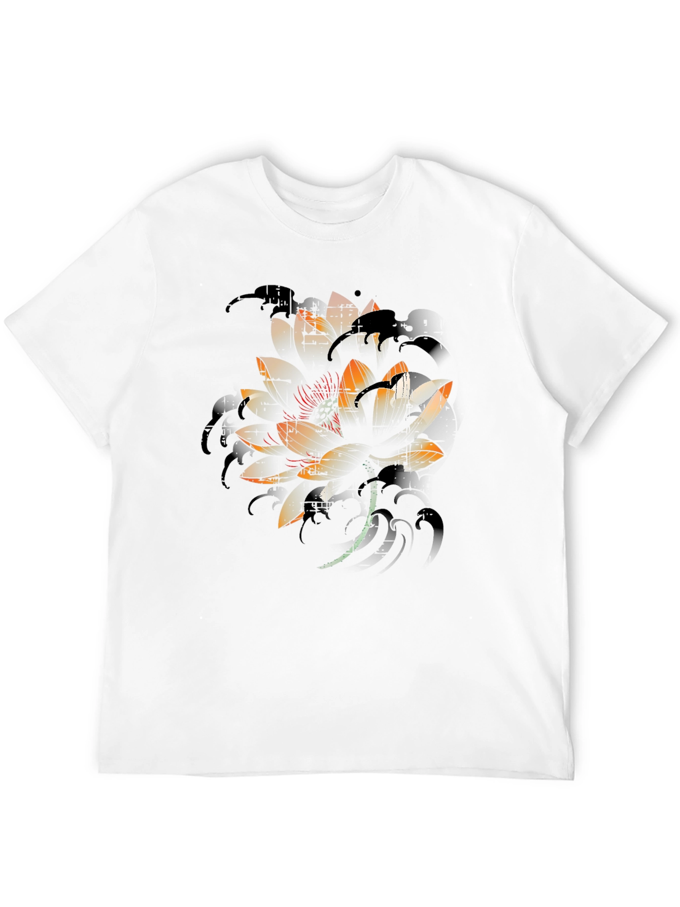 Lotus Graphic Black T-Shirt