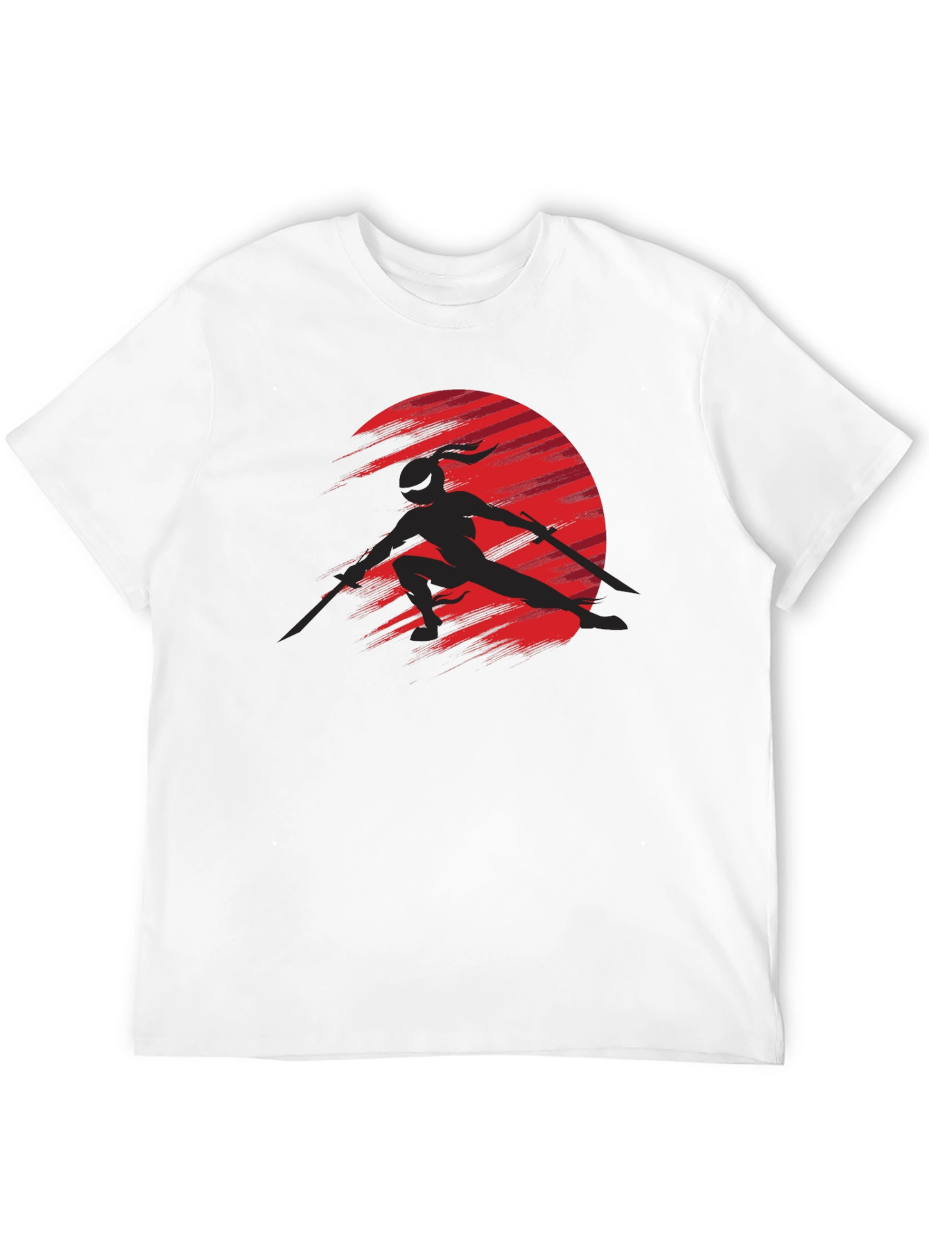 Ninja Silhouette Graphic Black T-Shirt