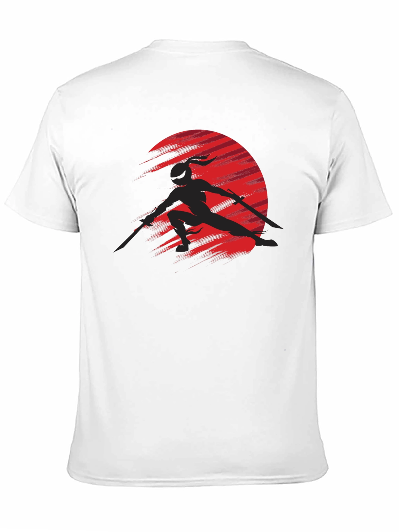 Ninja Silhouette Graphic Black T-Shirt