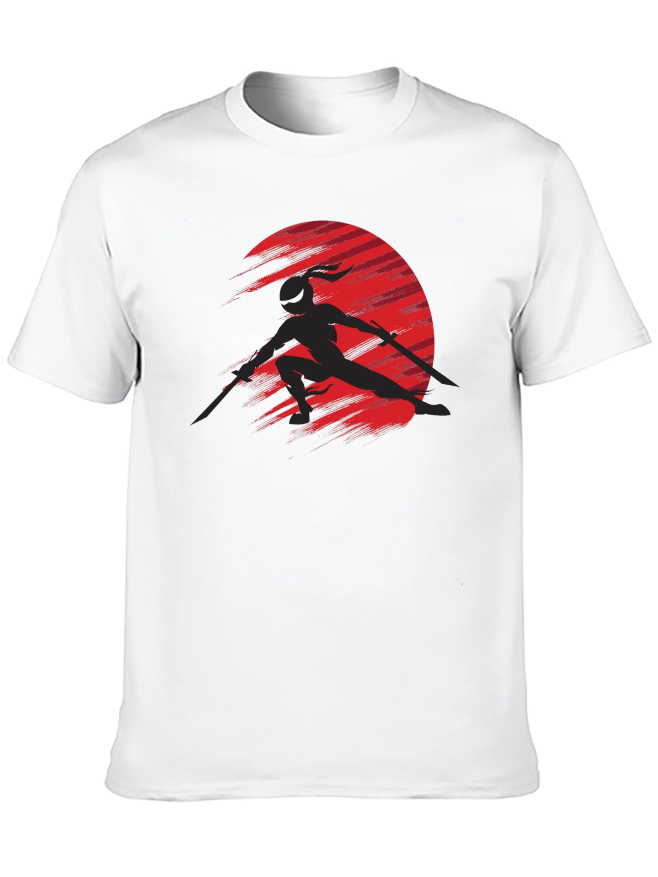 Ninja Silhouette Graphic Black T-Shirt