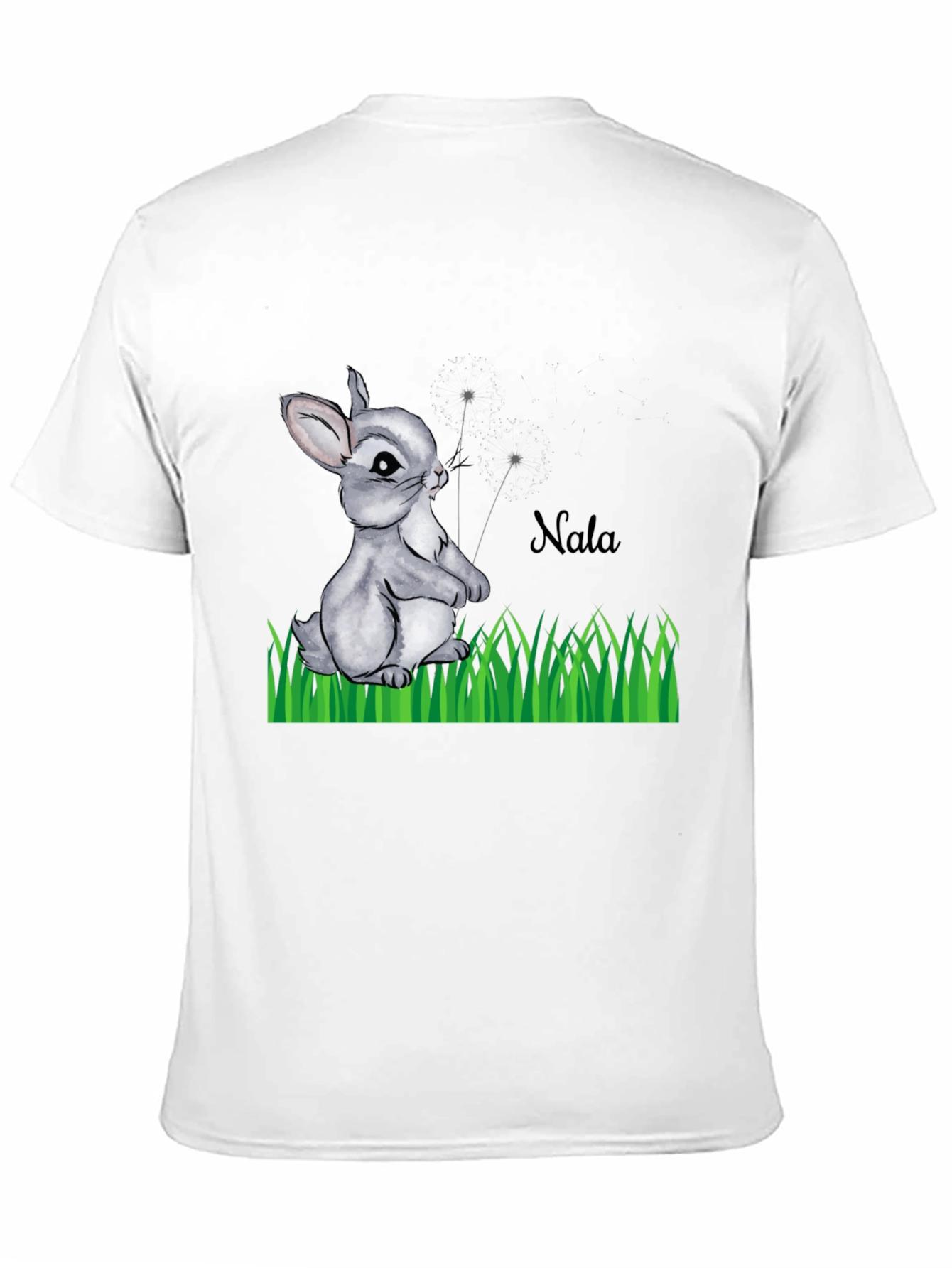 Cute Rabbit Nala Black T-Shirt