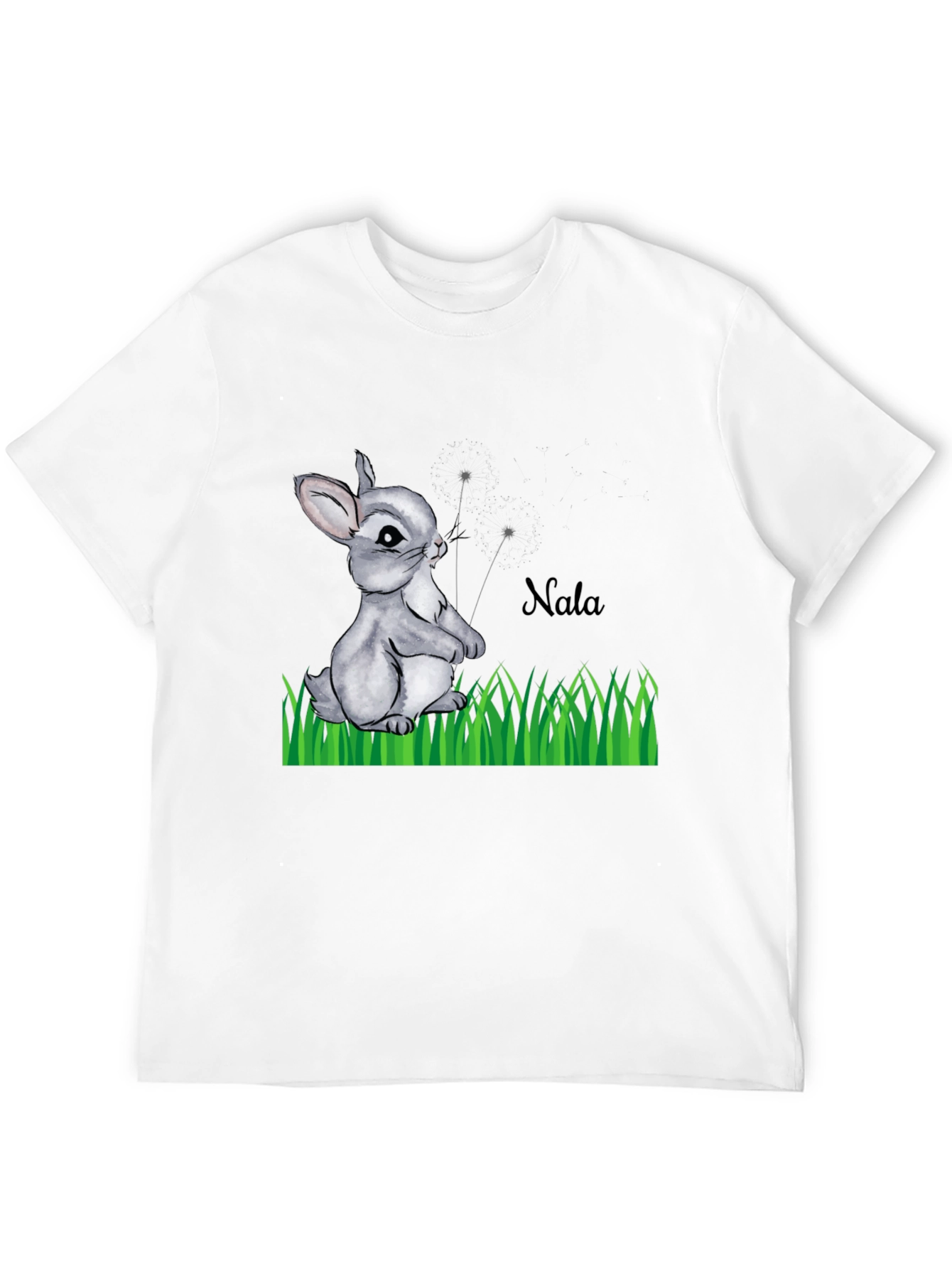 Cute Rabbit Nala Black T-Shirt