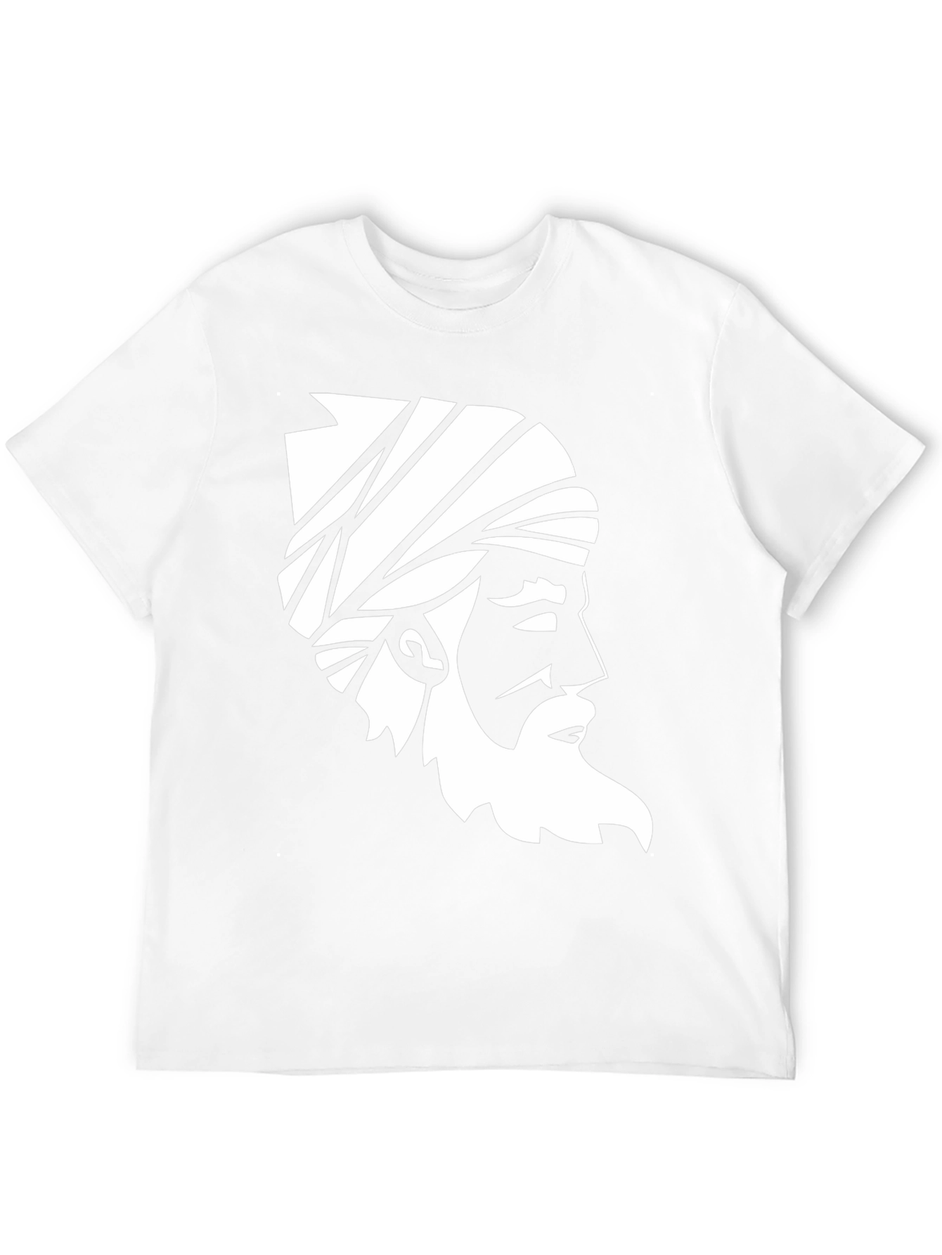 Graphic Tee: White Silhouette on Black