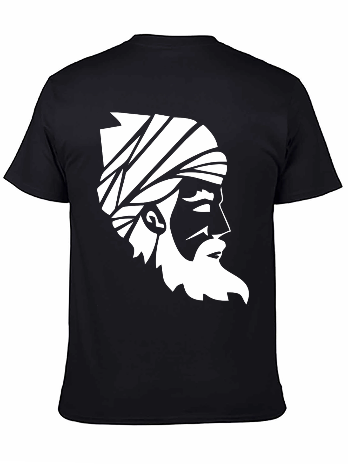 Graphic Tee: White Silhouette on Black