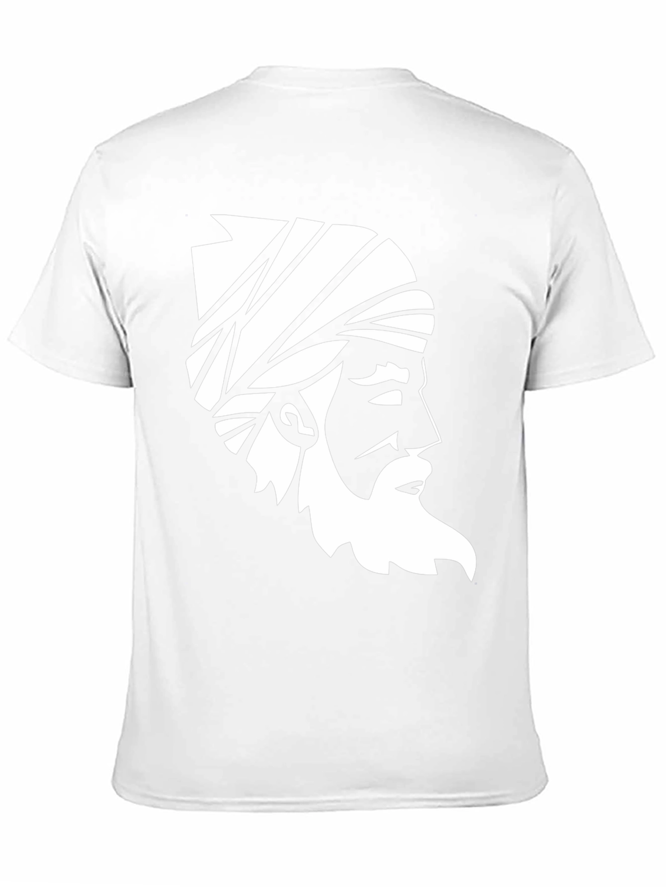 Graphic Tee: White Silhouette on Black