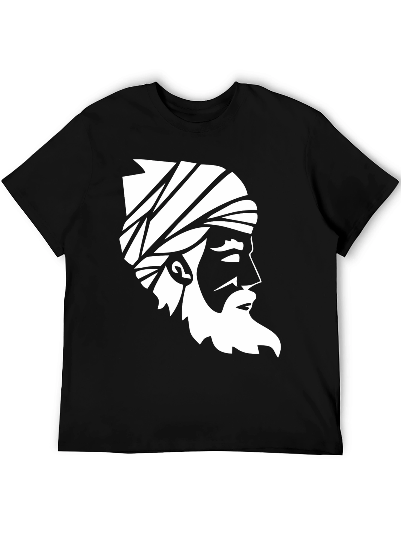 Graphic Tee: White Silhouette on Black