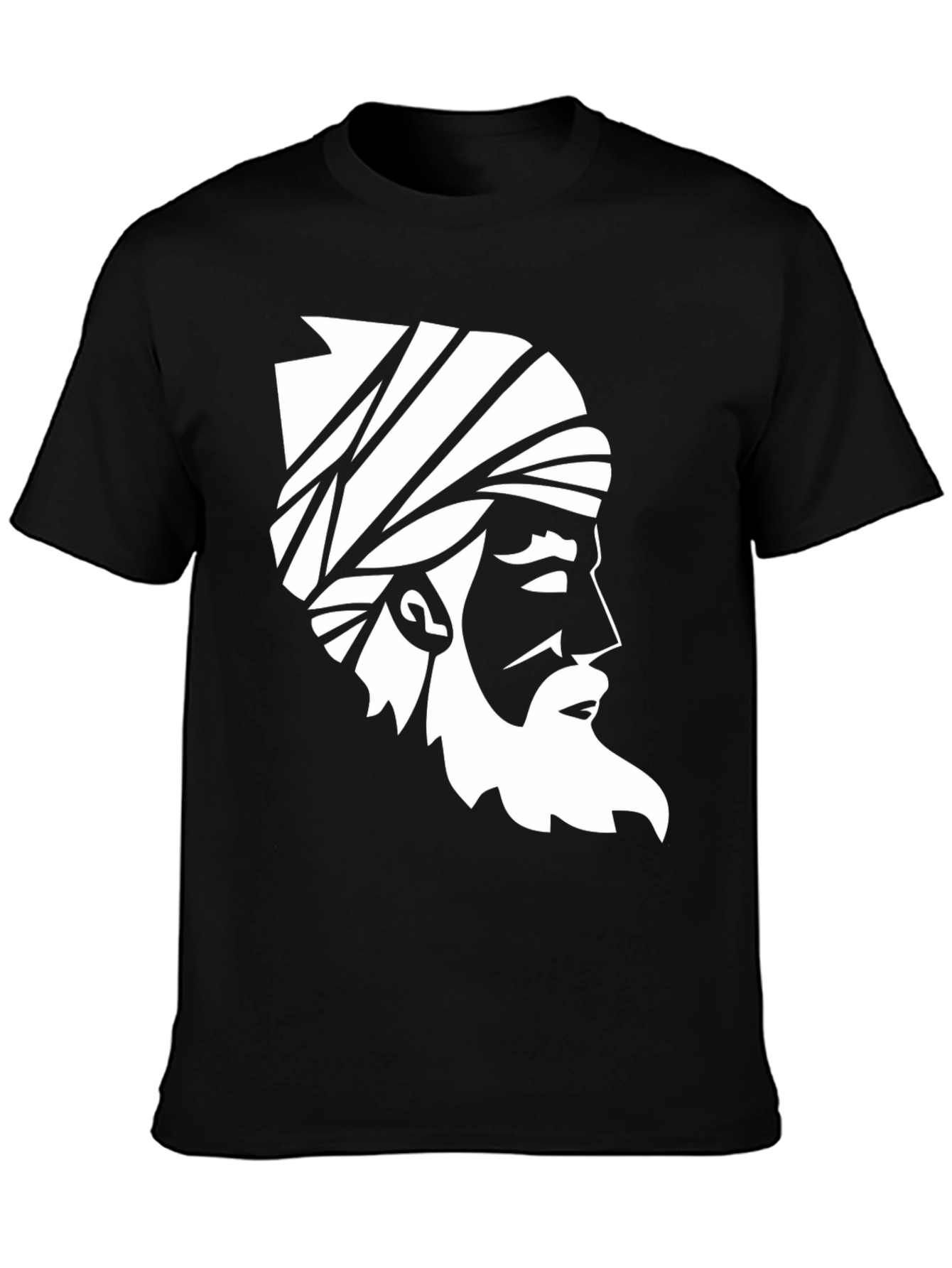 Graphic Tee: White Silhouette on Black