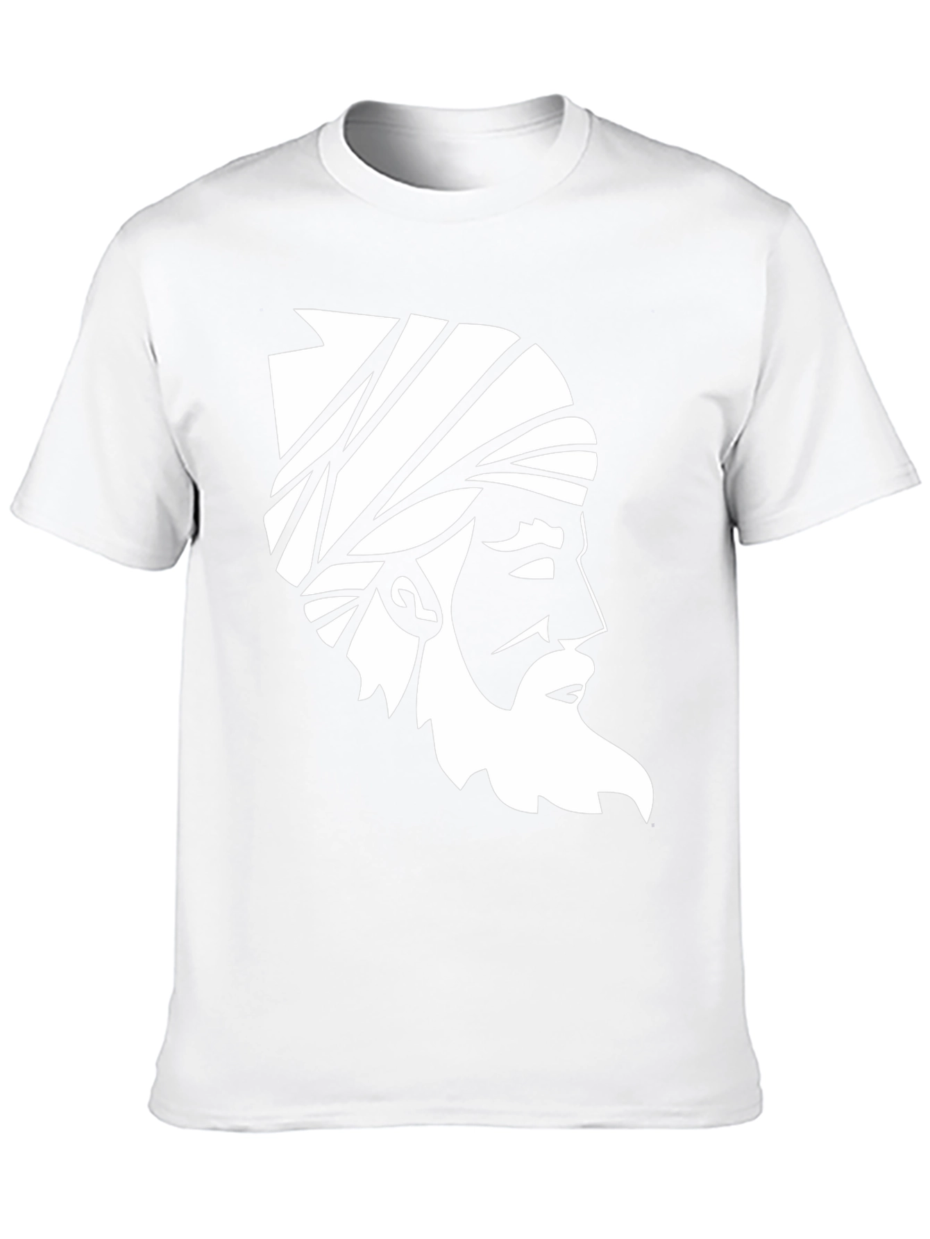 Graphic Tee: White Silhouette on Black
