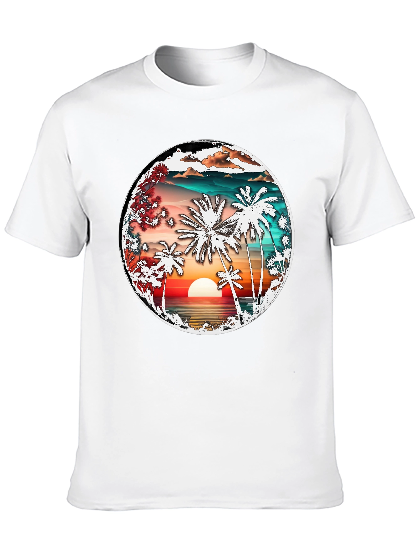 Sunset Palm Tree Graphic Tee