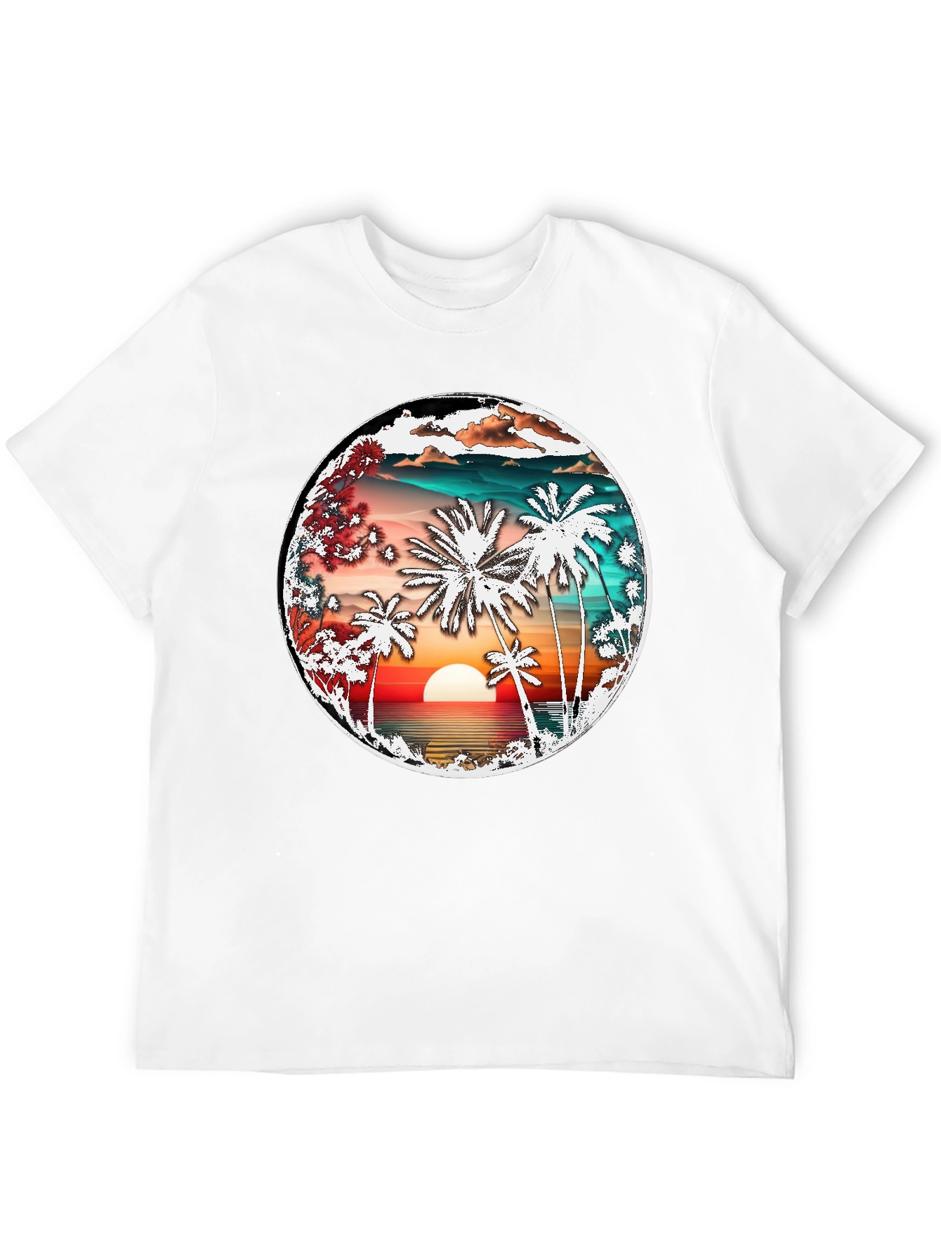 Sunset Palm Tree Graphic Tee