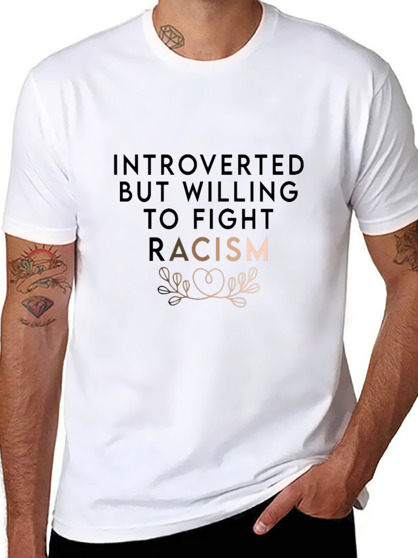 Introverted Fight Racism Graphic Tee - Unisex
