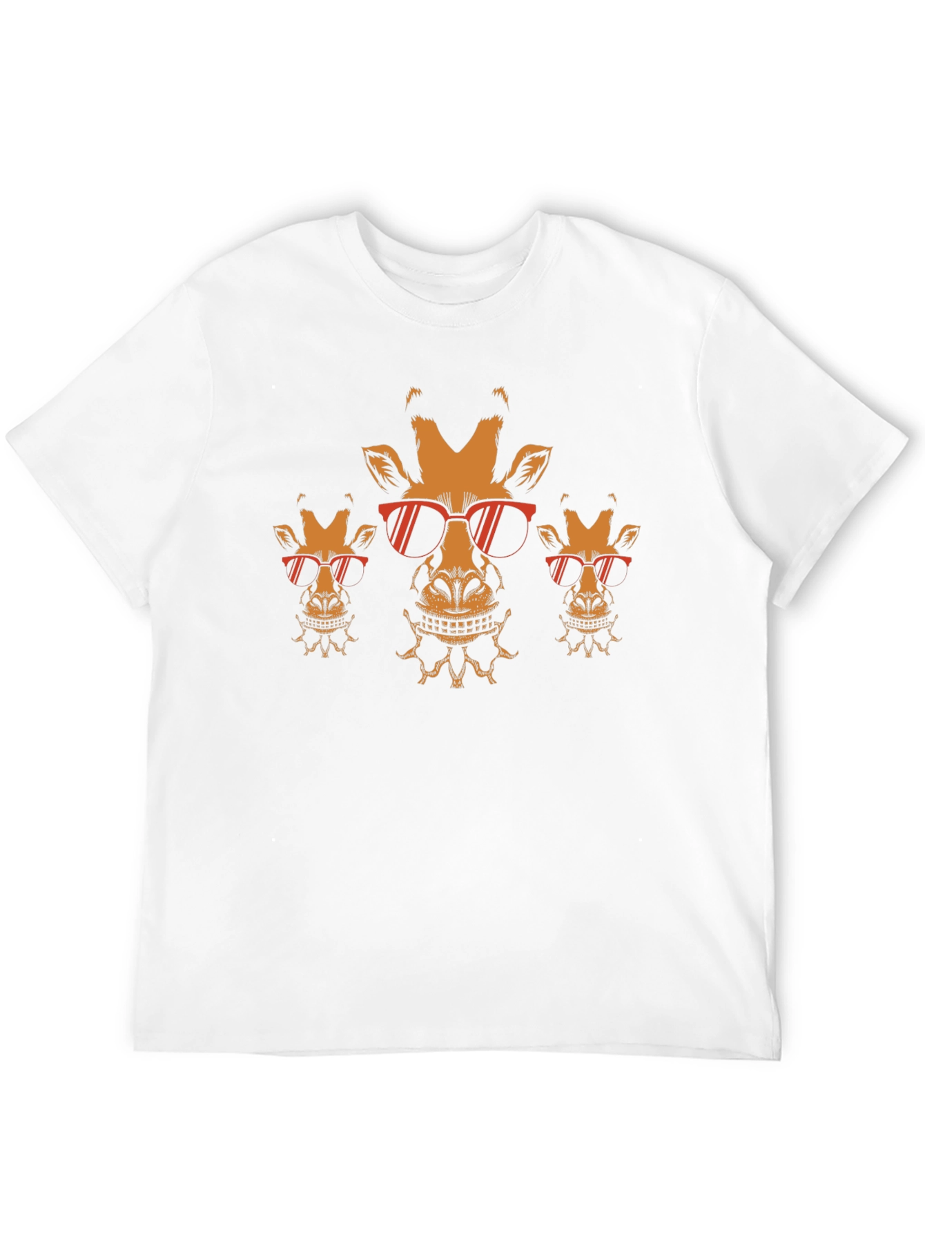 Cool Giraffe Graphic Tee - Black Cotton Blend