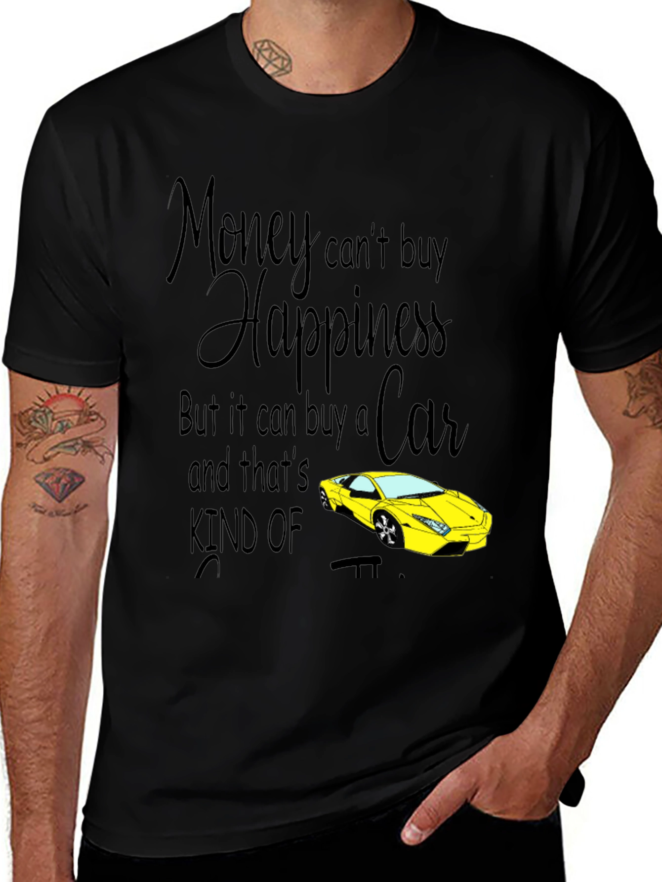 Money Cant Buy Happiness Car T-Shirt