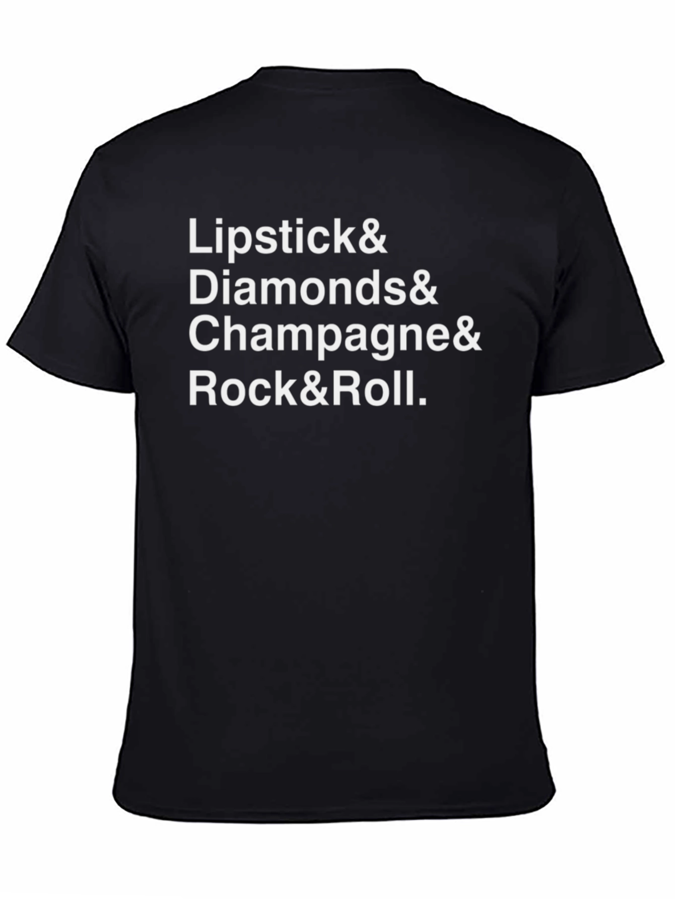 Lipstick Diamonds Champagne Rock & Roll T-Shirt