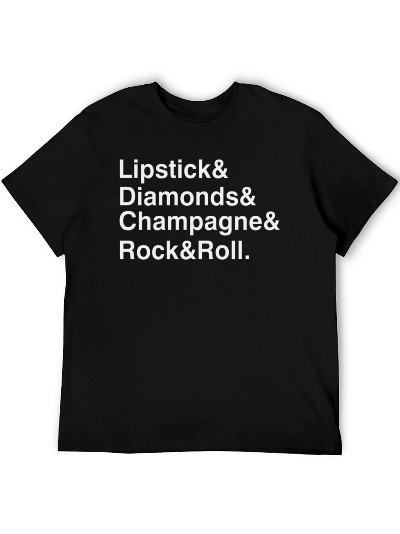 Lipstick Diamonds Champagne Rock & Roll T-Shirt