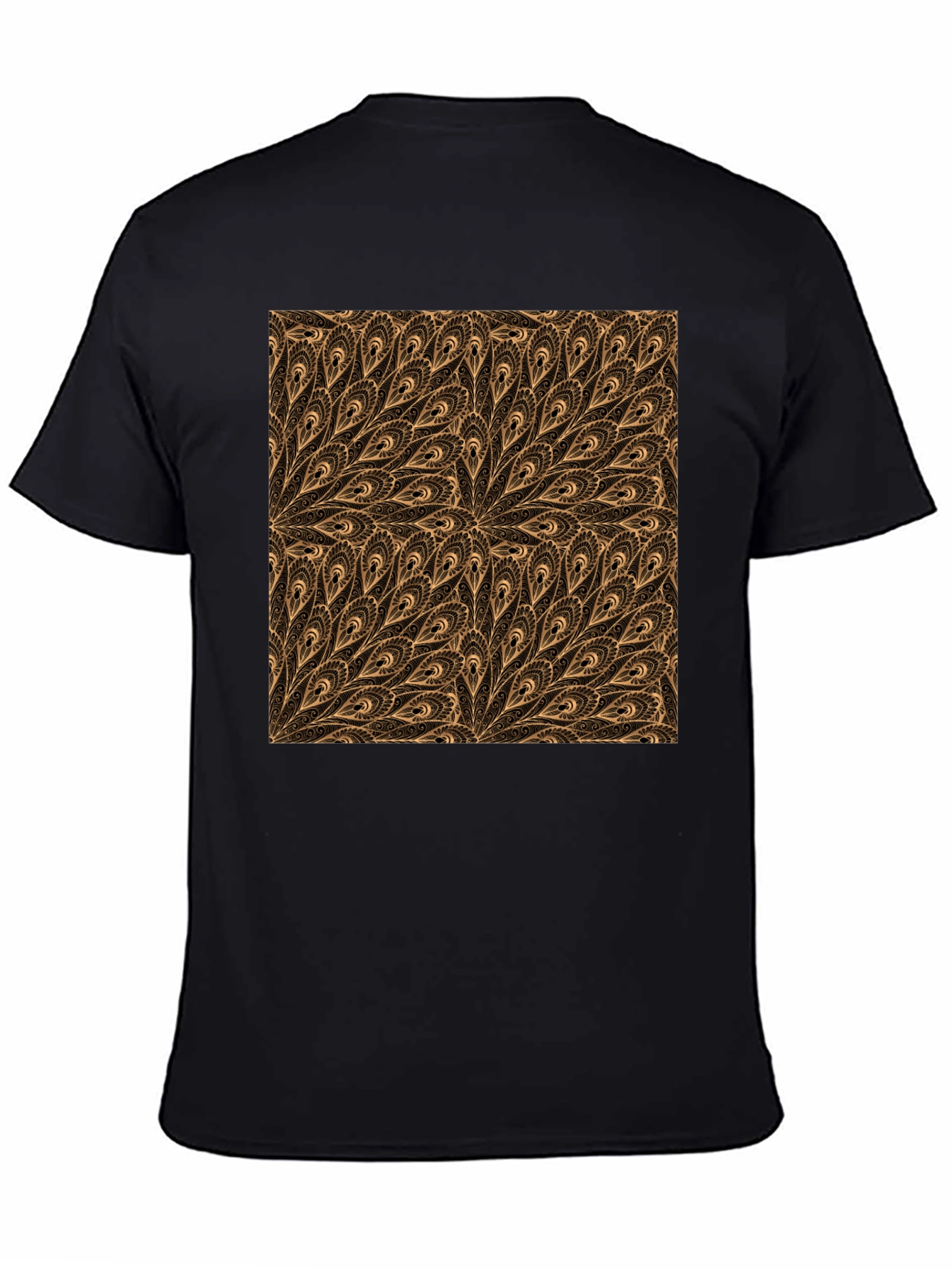 Boho Paisley Pattern Black T-Shirt