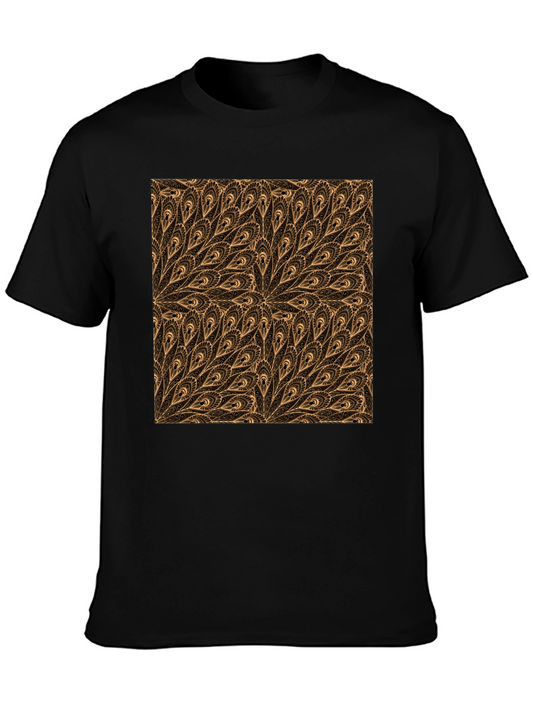 Boho Paisley Pattern Black T-Shirt
