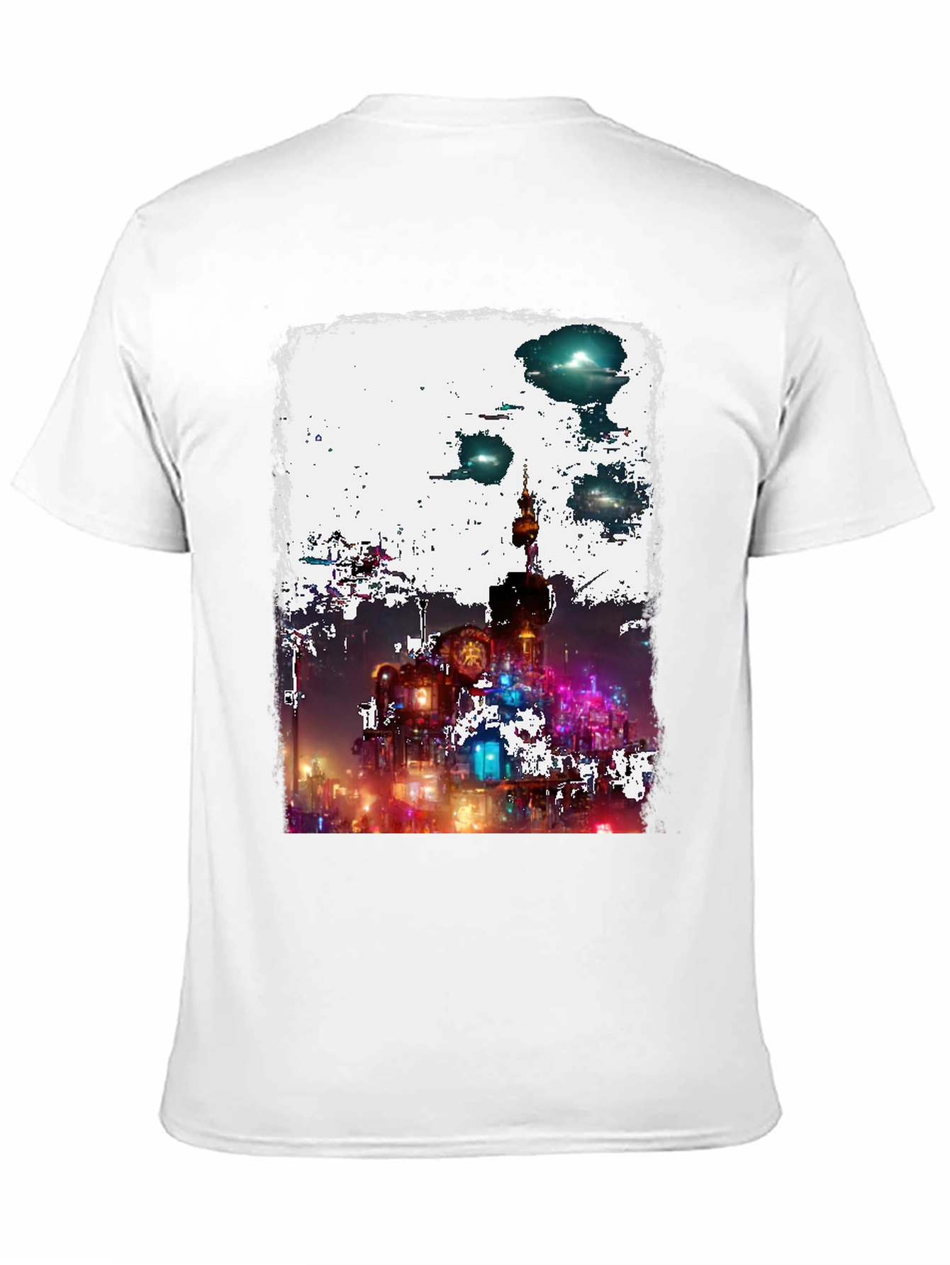 Steampunk Cityscape Graphic Tee