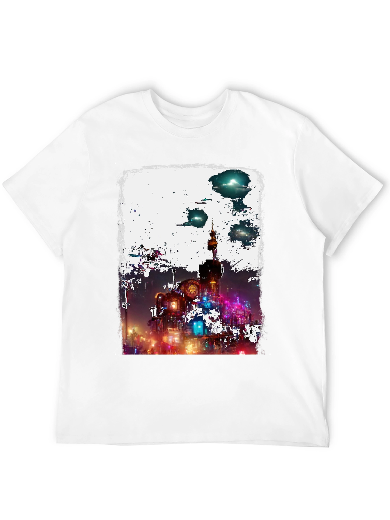 Steampunk Cityscape Graphic Tee
