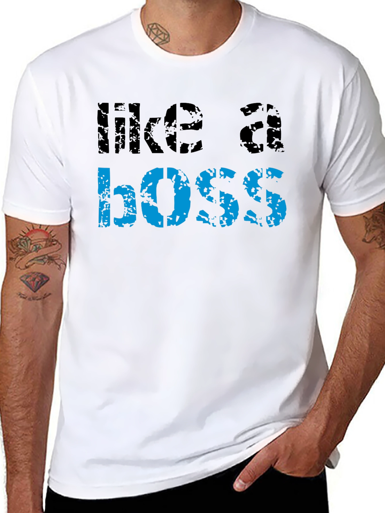 Like a Boss Graphic Tee - Mens Black T-Shirt