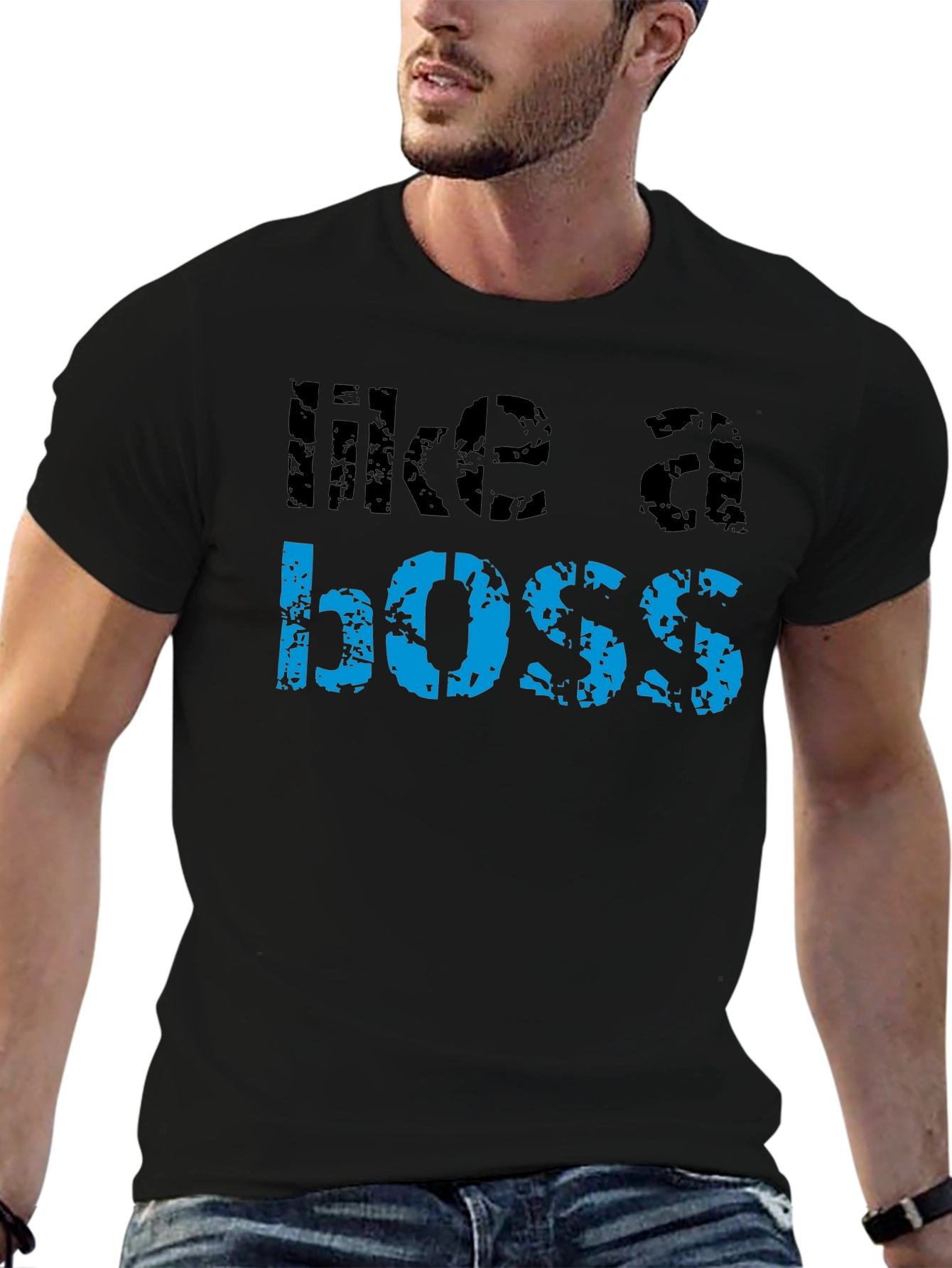 Like a Boss Graphic Tee - Mens Black T-Shirt