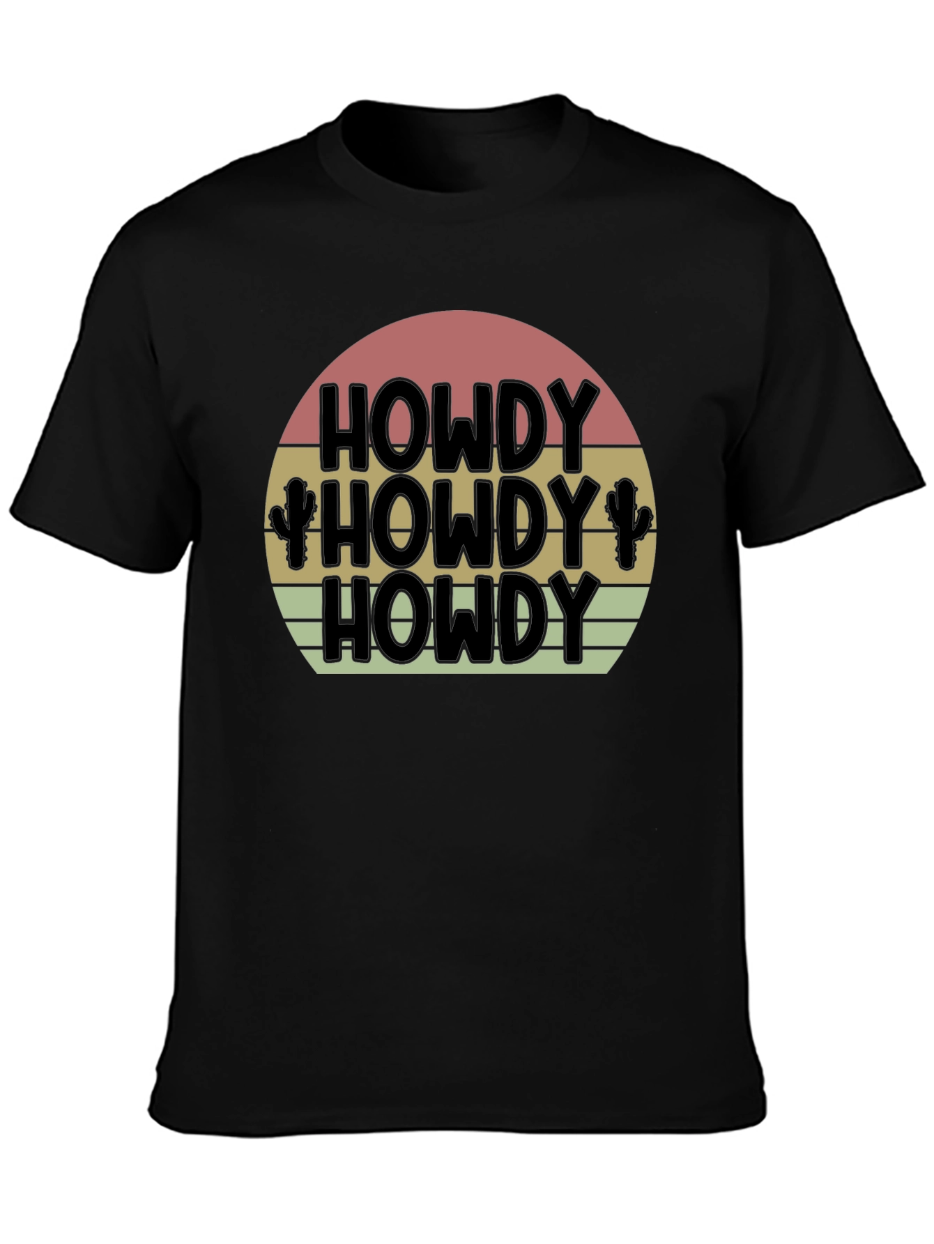 Howdy Cactus Graphic Tee - Western Style