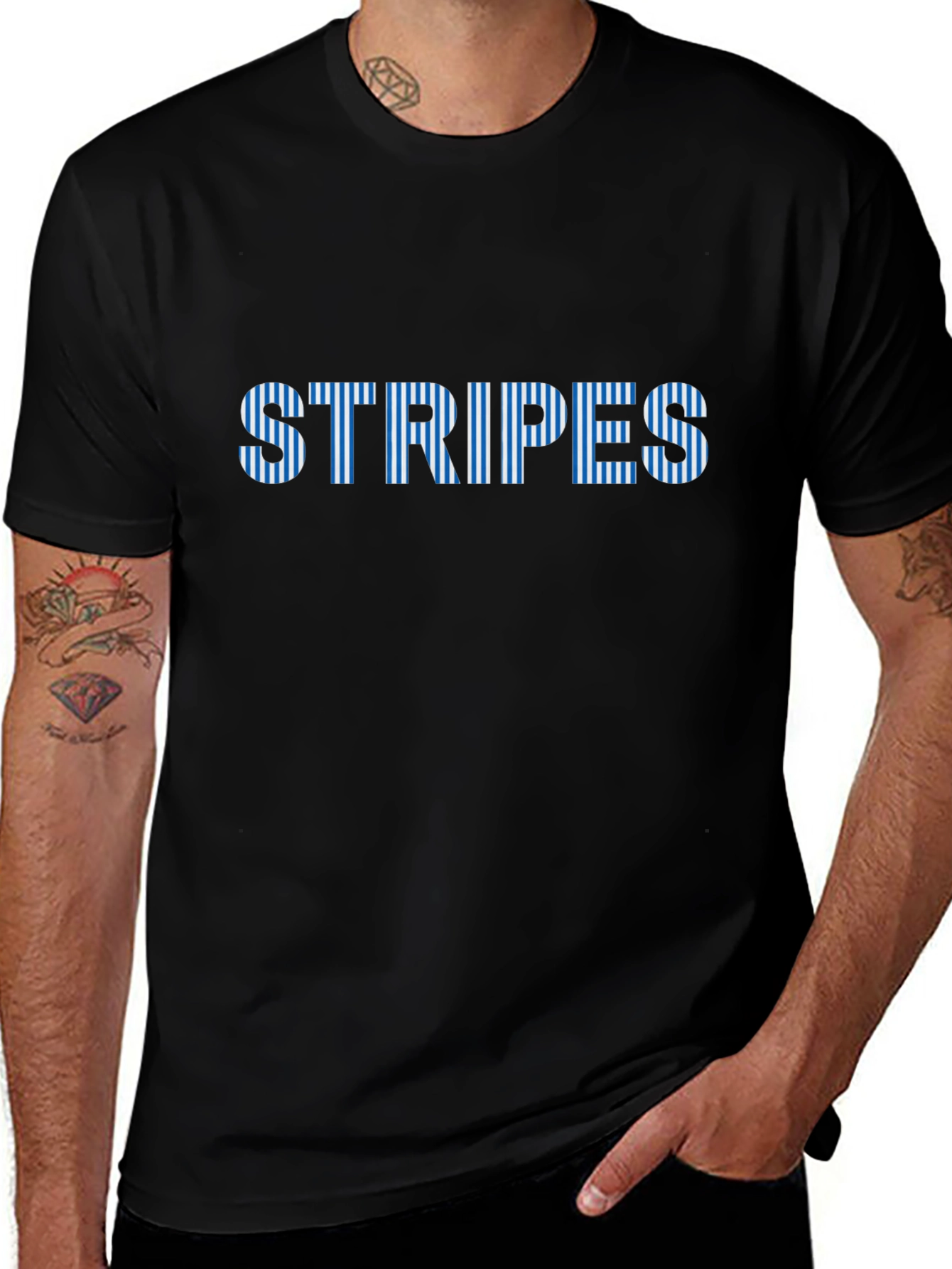 Stripes Graphic Tee - Casual Comfort