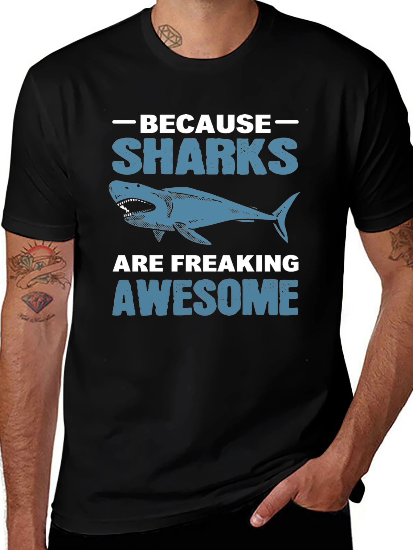 Because Sharks Are Awesome Graphic Tee