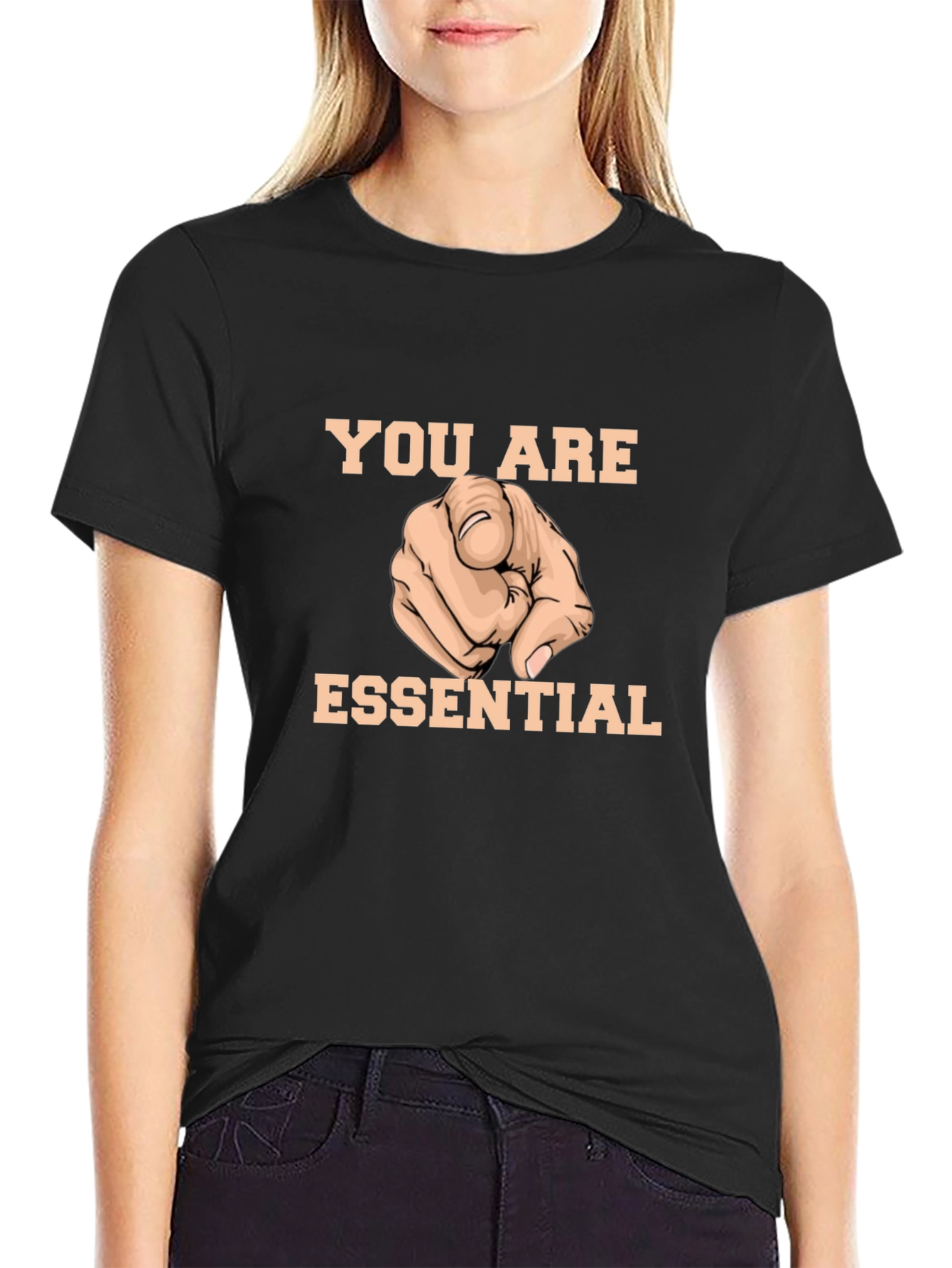 Essential You T-Shirt - Black Crew Neck
