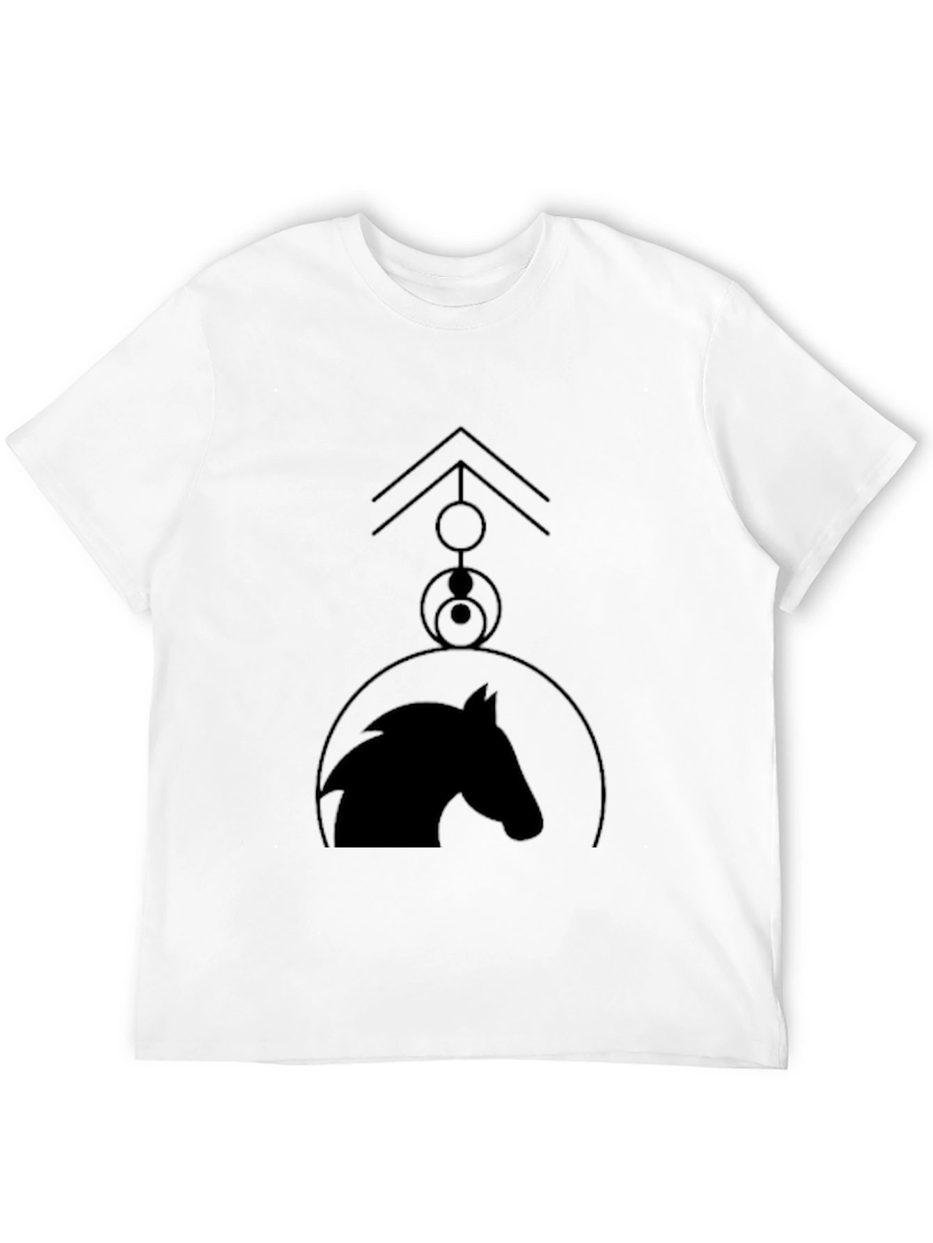 Abstract Horse Graphic Tee - Modern Casual Style