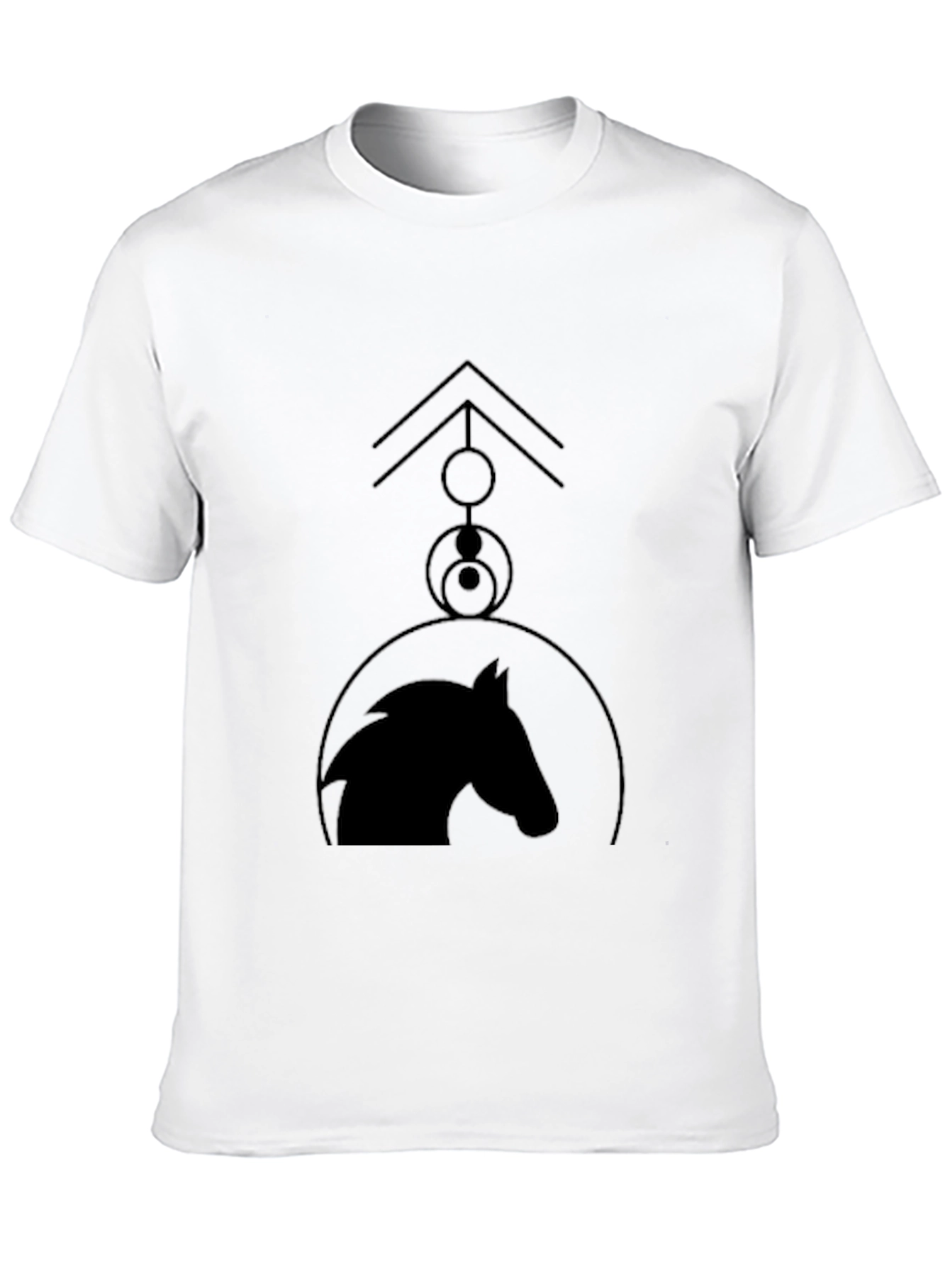 Abstract Horse Graphic Tee - Modern Casual Style