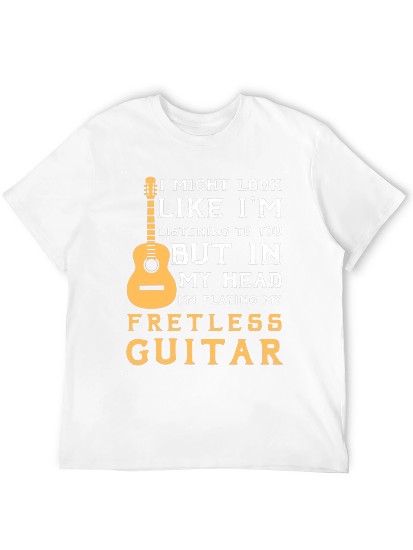 Fretless Guitar T-Shirt: Musician Novelty Tee