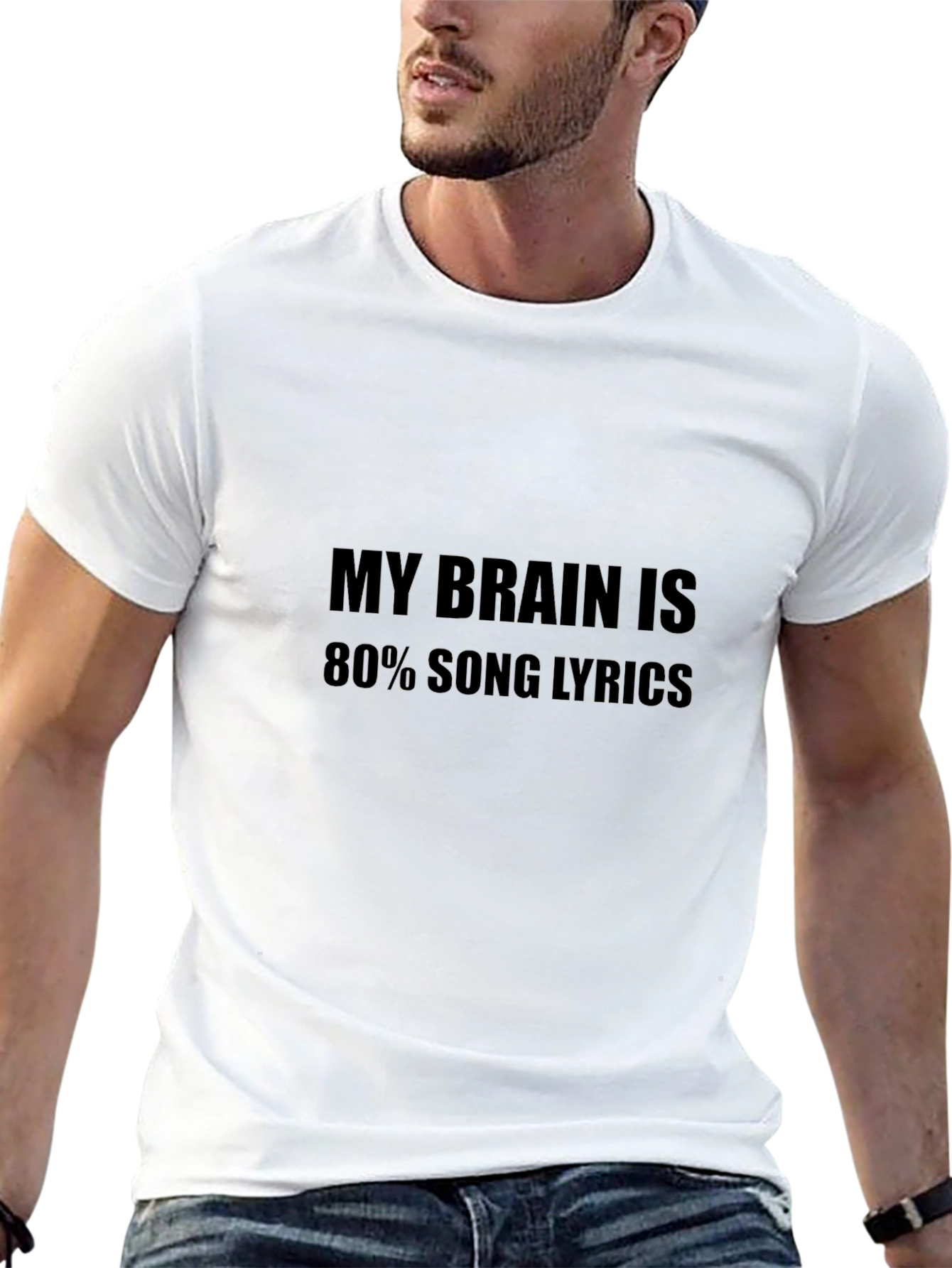 My Brain is 80% Song Lyrics T-Shirt