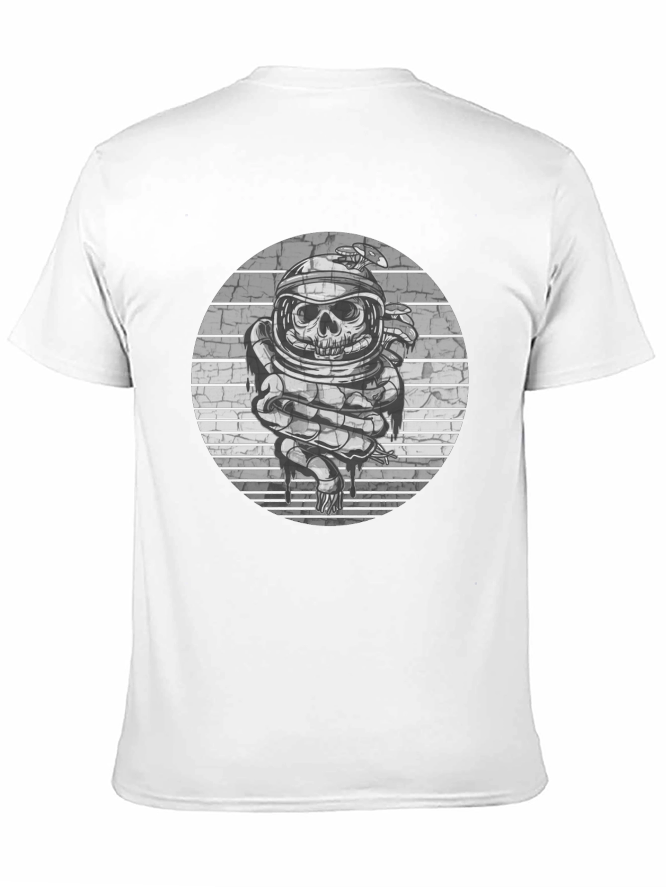 Skull Astronaut Graphic Tee - Black