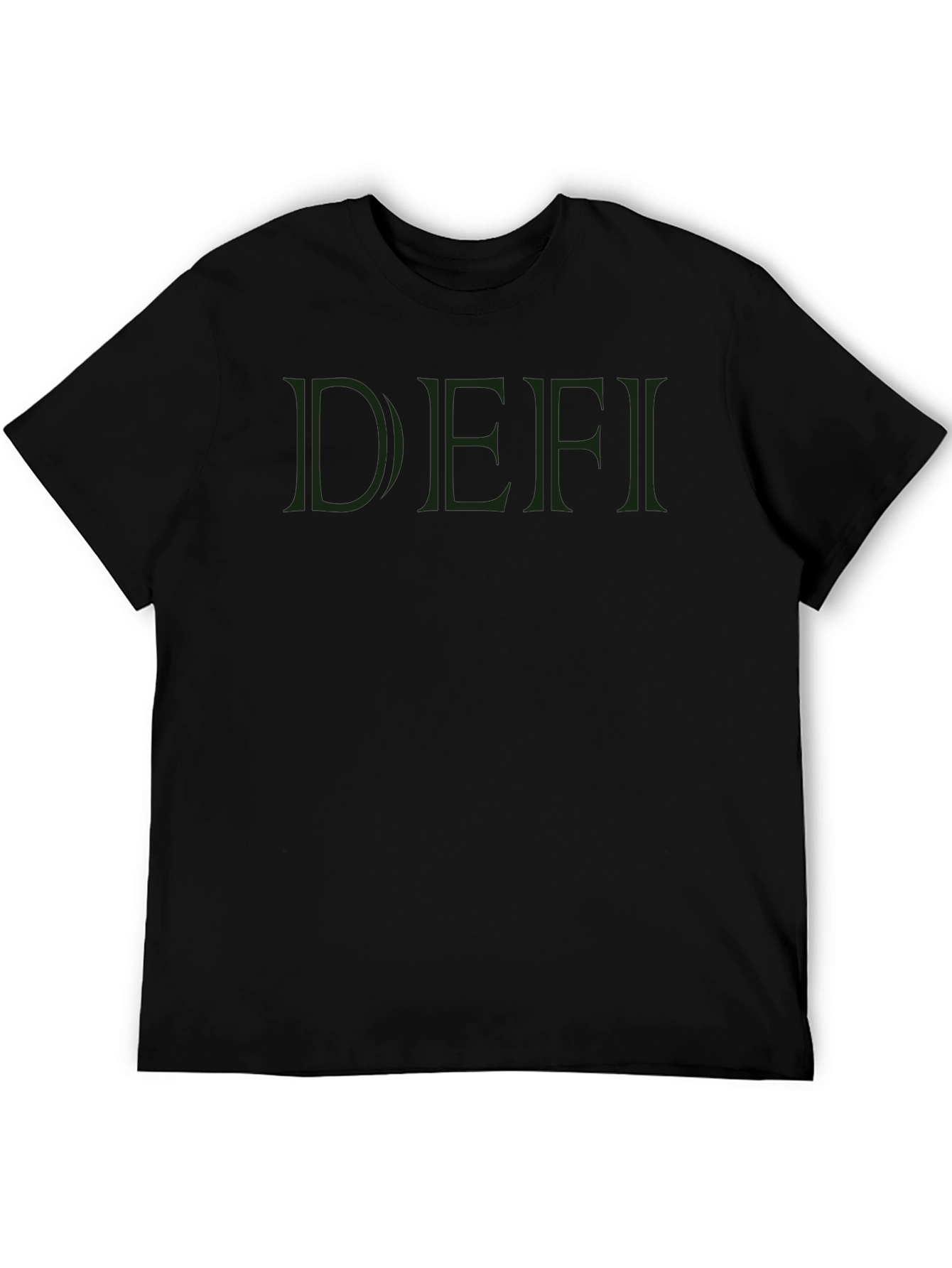 DEFI Graphic Tee - Stylish Black Cotton T-Shirt