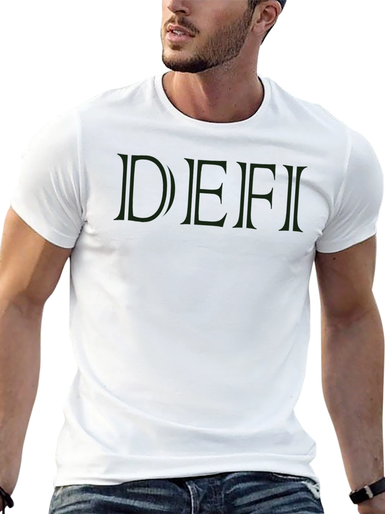 DEFI Graphic Tee - Stylish Black Cotton T-Shirt