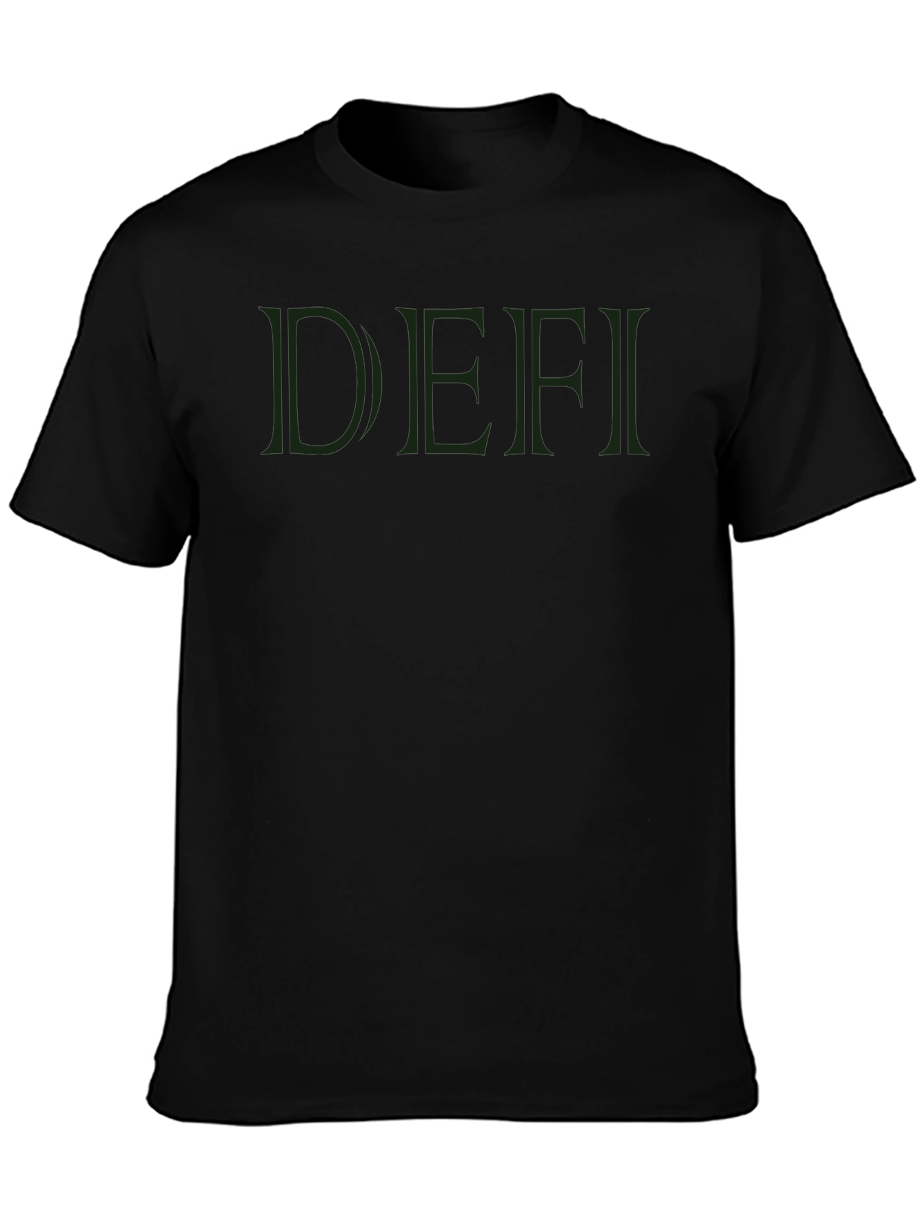 DEFI Graphic Tee - Stylish Black Cotton T-Shirt