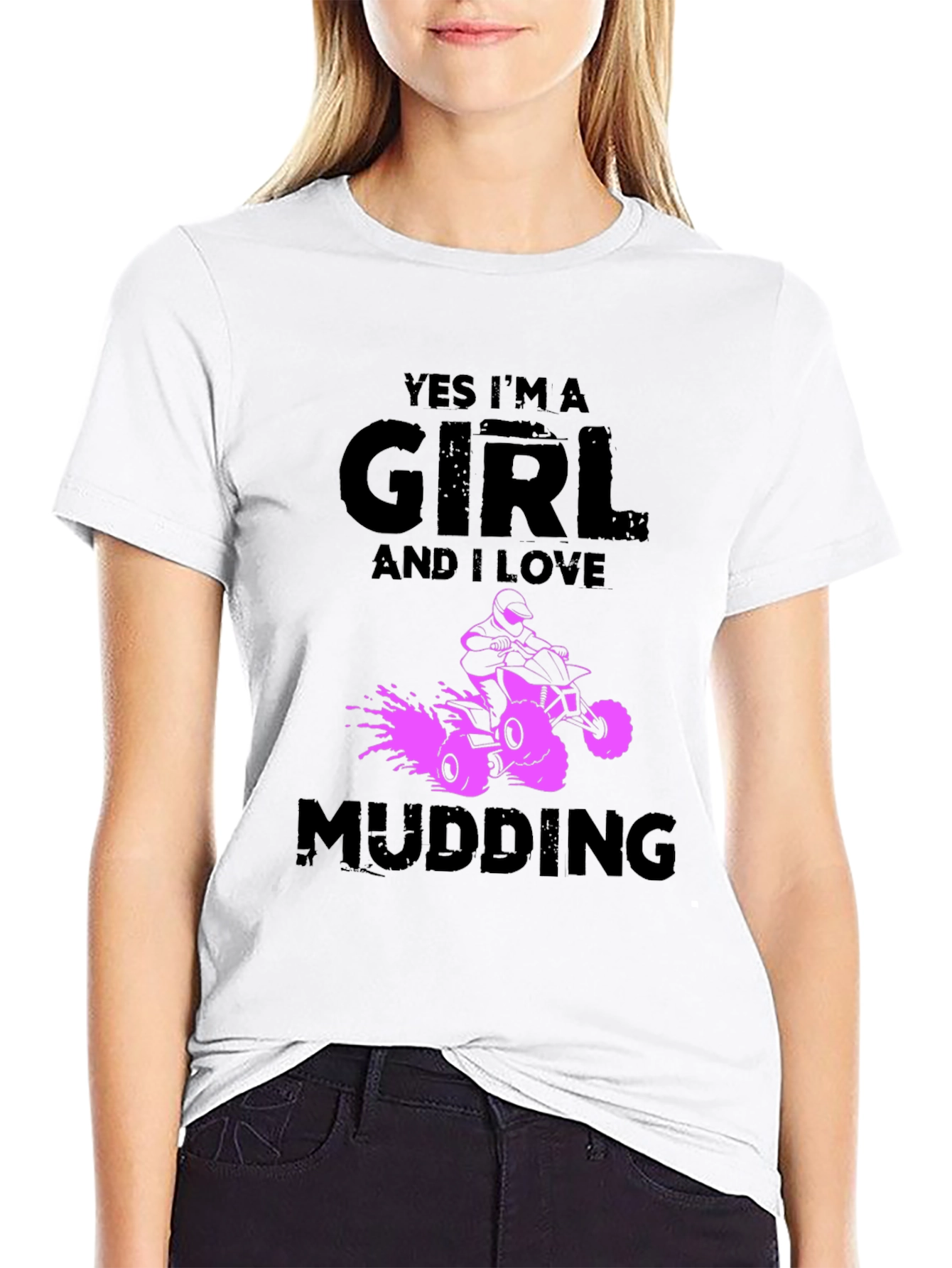 Yes Im A Girl Mudding T-Shirt