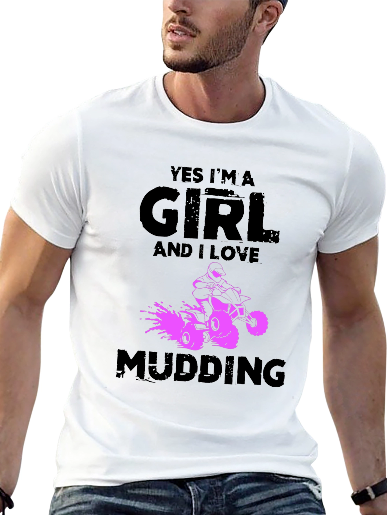 Yes Im A Girl Mudding T-Shirt