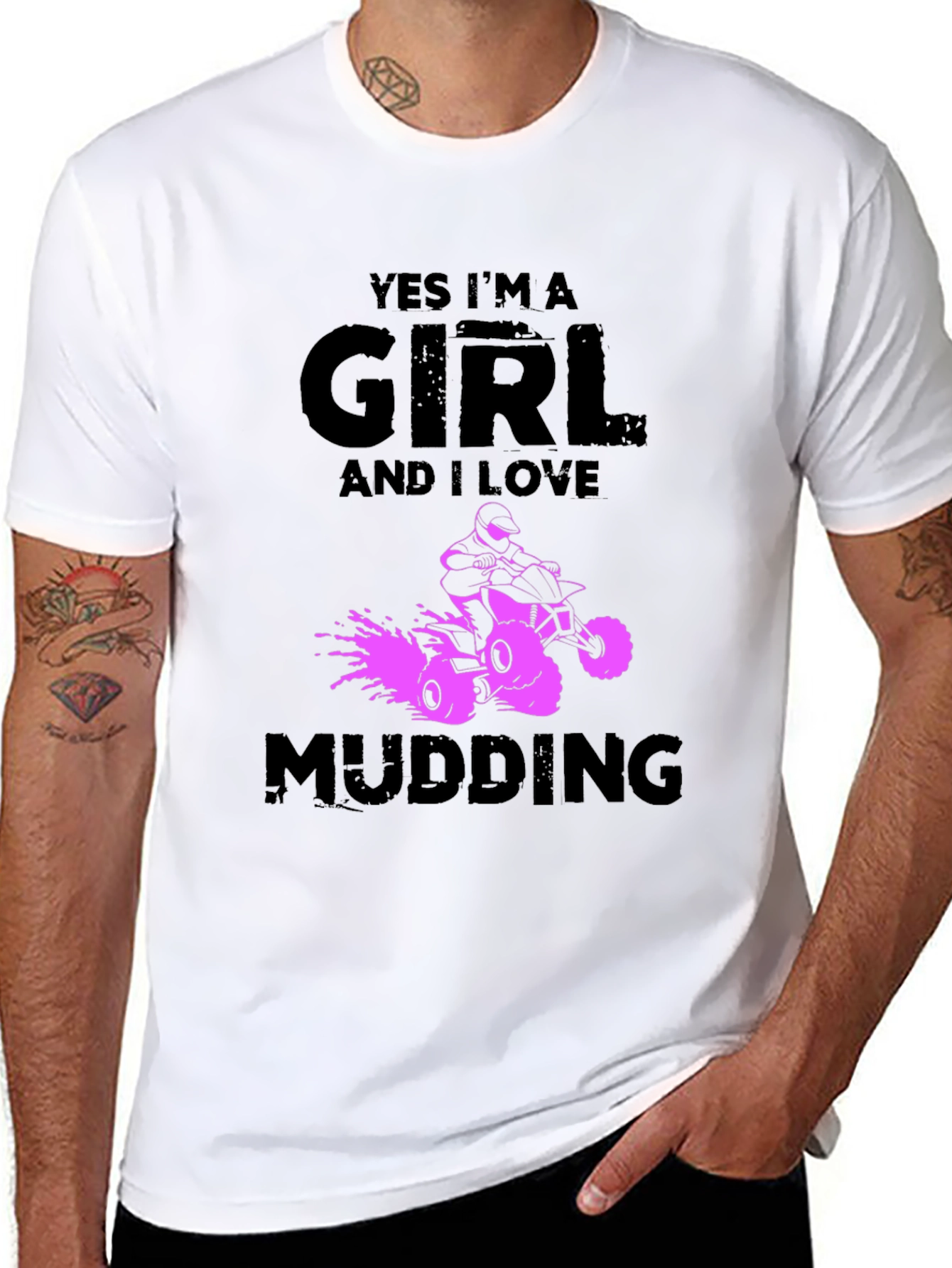 Yes Im A Girl Mudding T-Shirt