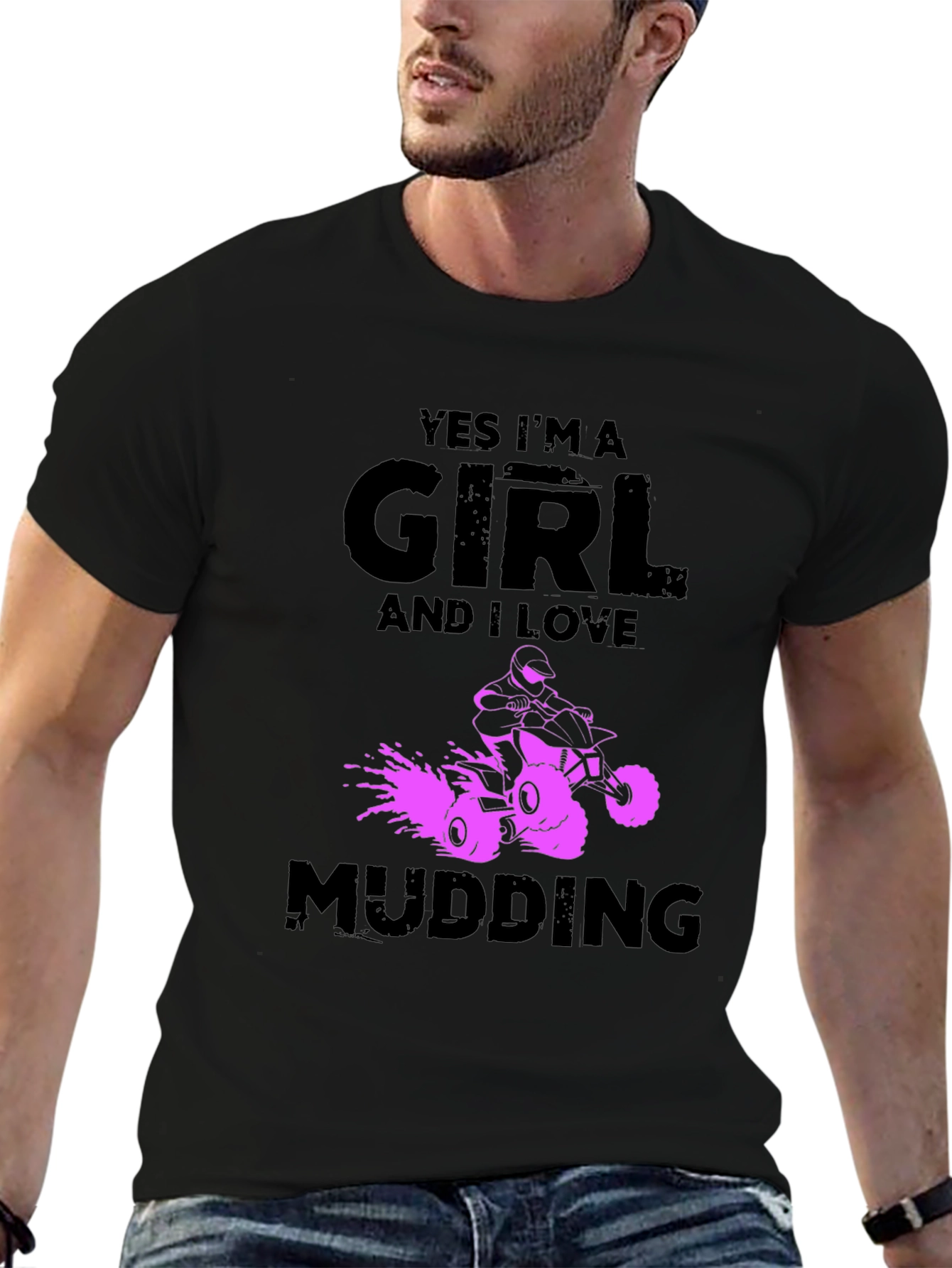 Yes Im A Girl Mudding T-Shirt